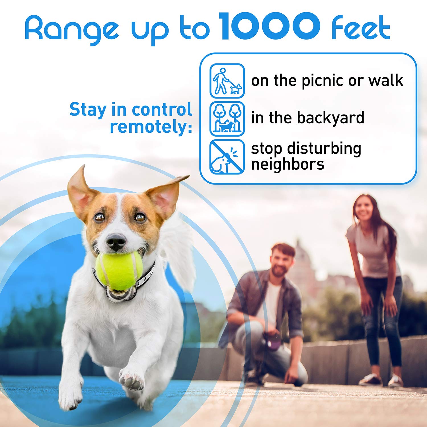 Enrivik Extra Small Dog Shock Collar - Waterproof, 1000 Ft Range, Model EN-912, Grey, for Dogs 5-15lbs