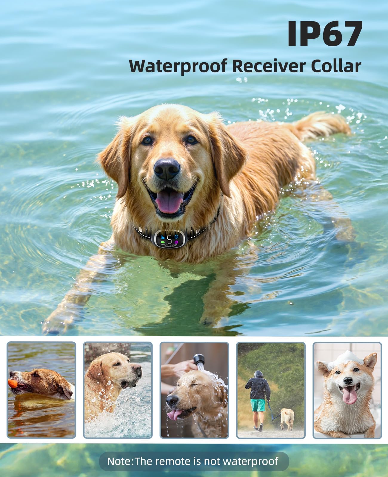 2-In-1 Dog Shock Collar And Bark Collar For Dogs - 3300Ft Dog Training Collar With Remote, Ip67 Waterproof E Collar With Anti-Ba