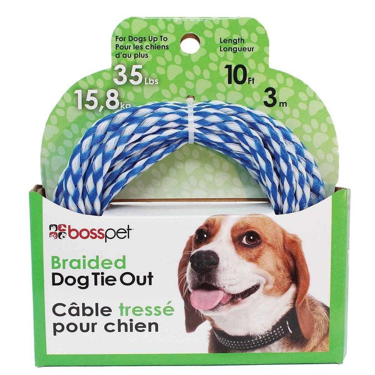 Boss Pet Poly Rope Tie Out, 10' Length, Q241000099