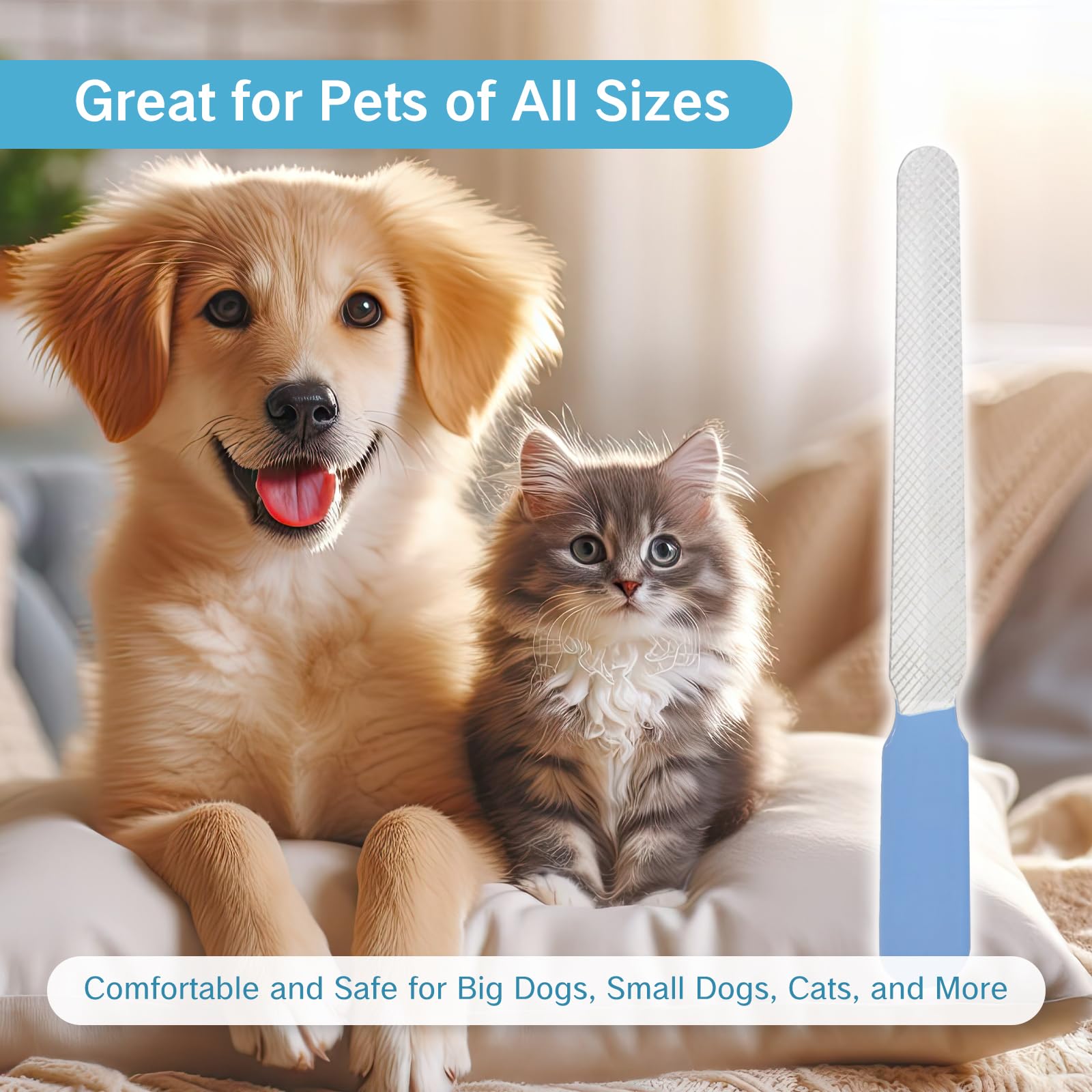 Niiiytyb 3Pcs Dog Nail File Professional Metal Emery Boards For Dogs Cats Nail Grooming Tool For Smoothing Rough Edges Pet Filer