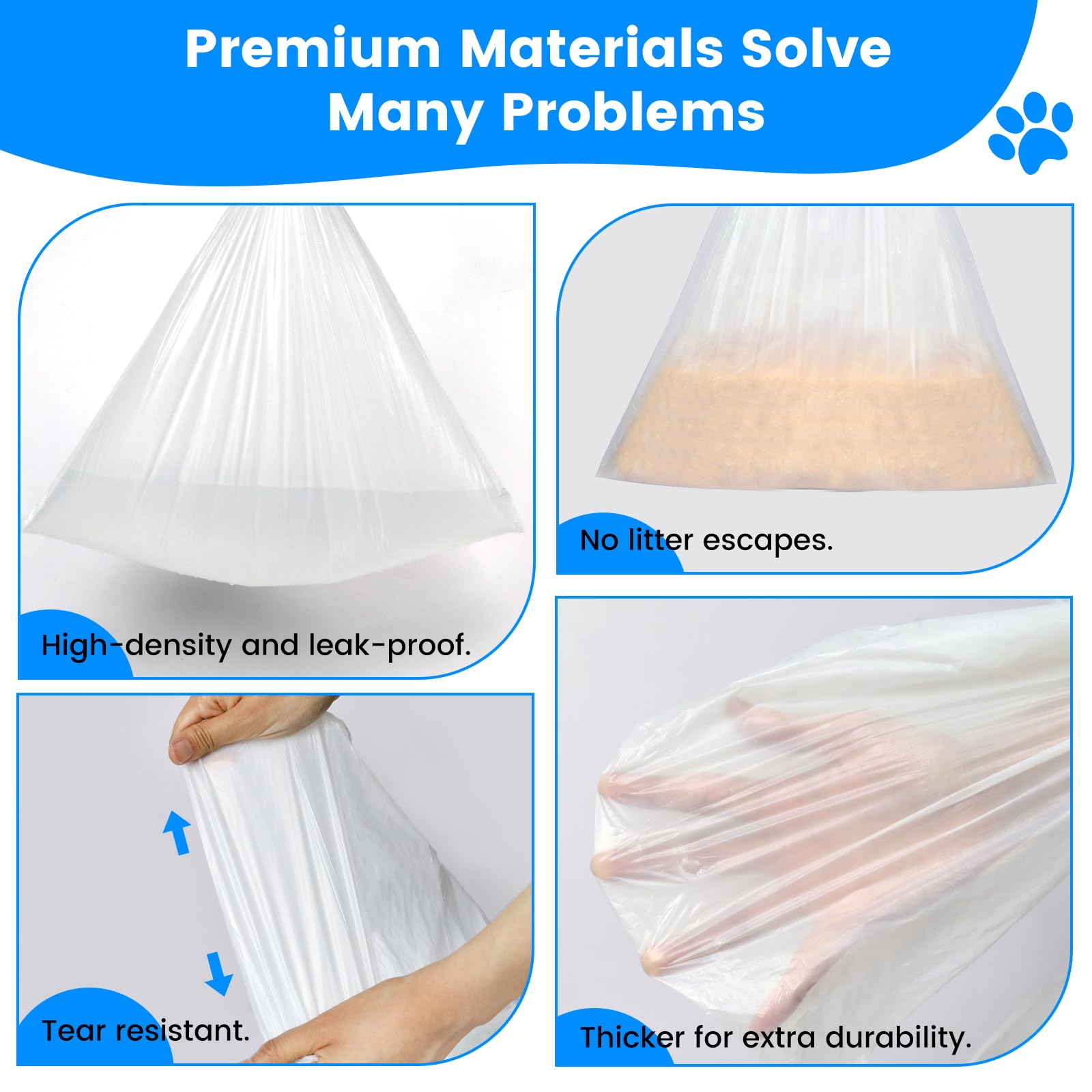 Jynsrou 120 Count Cat Litter Box Liners Bags For Meowant Mw-Sc01 / Mw-Sc02, Extra-Thick Cat Waste Bags For Self-Cleaning Litter