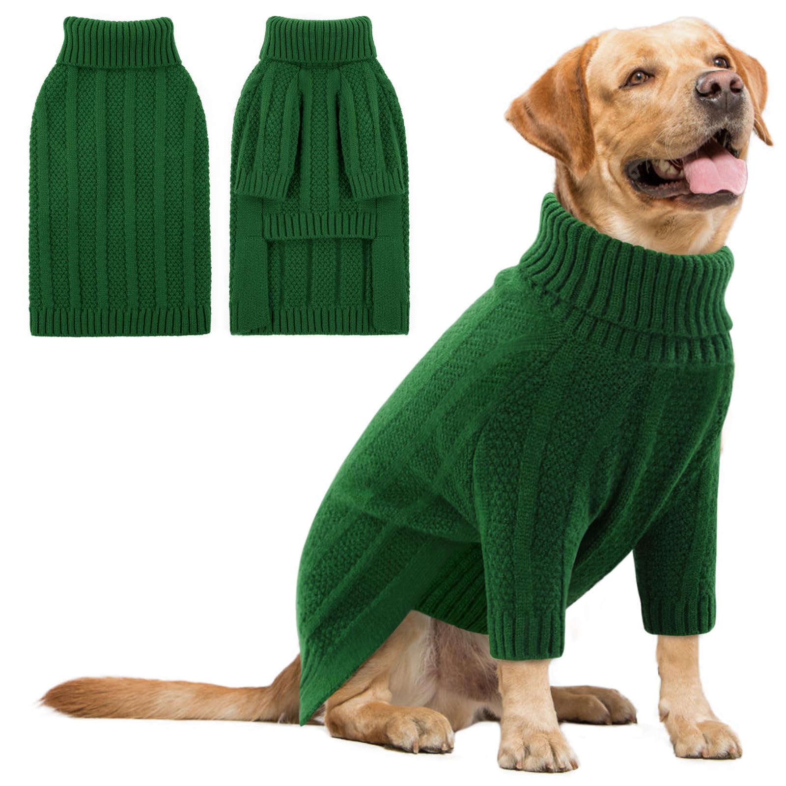 Queenmore Xl Dog Sweater,Christmas Dog Sweaters For Extra Large Dogs Girl Boy,Warm Soft Fall Doggy Pullover Clothes,Turtleneck K