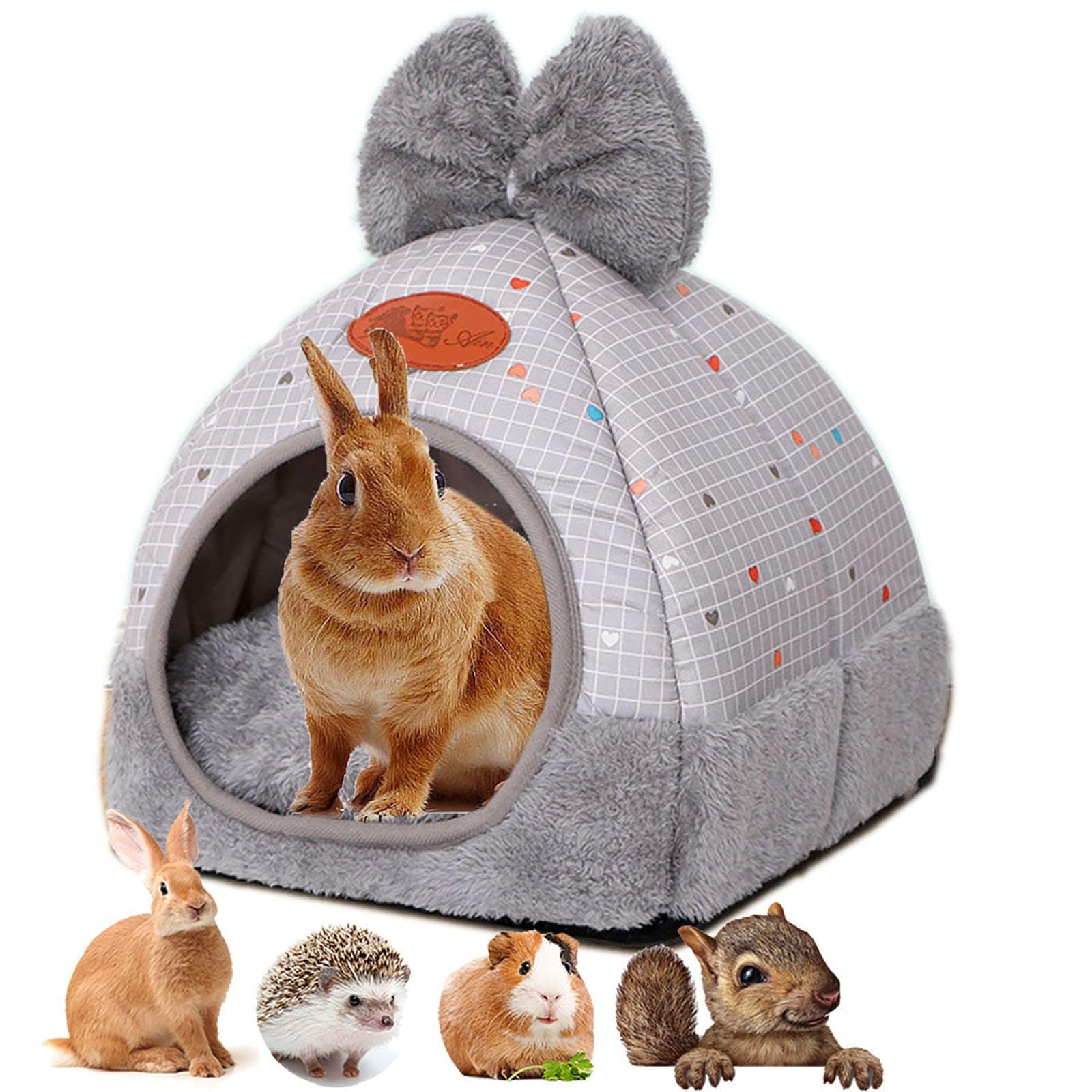 Rabbit Hideouts Bunny Bed Hideout House Cage Accessory For Rabbit Guinea Pig Chinchilla Hamster Cozy Squirrel Hedgehog And Warm