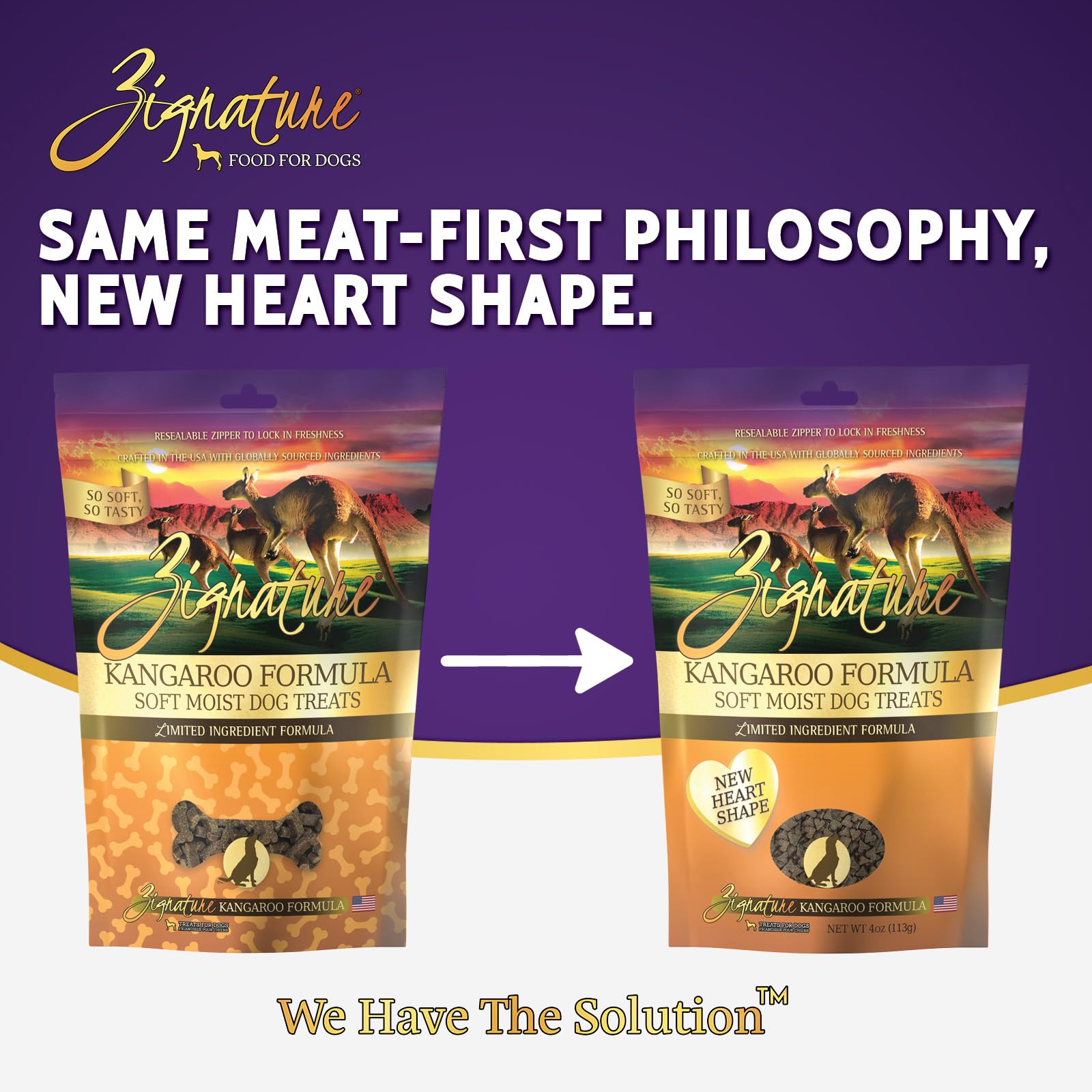 Zignature Kangaroo Soft Moist Treats for Dogs