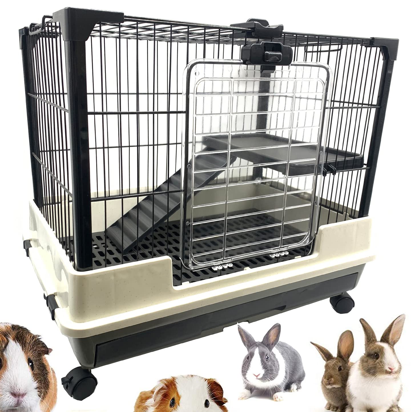 Large Deluxe Indoor/Outdoor Guinea Pig Chinchilla Ferret Squirrel Hedgehog Kitten Home Rabbit Bunny Hutch House Critter Habitat 