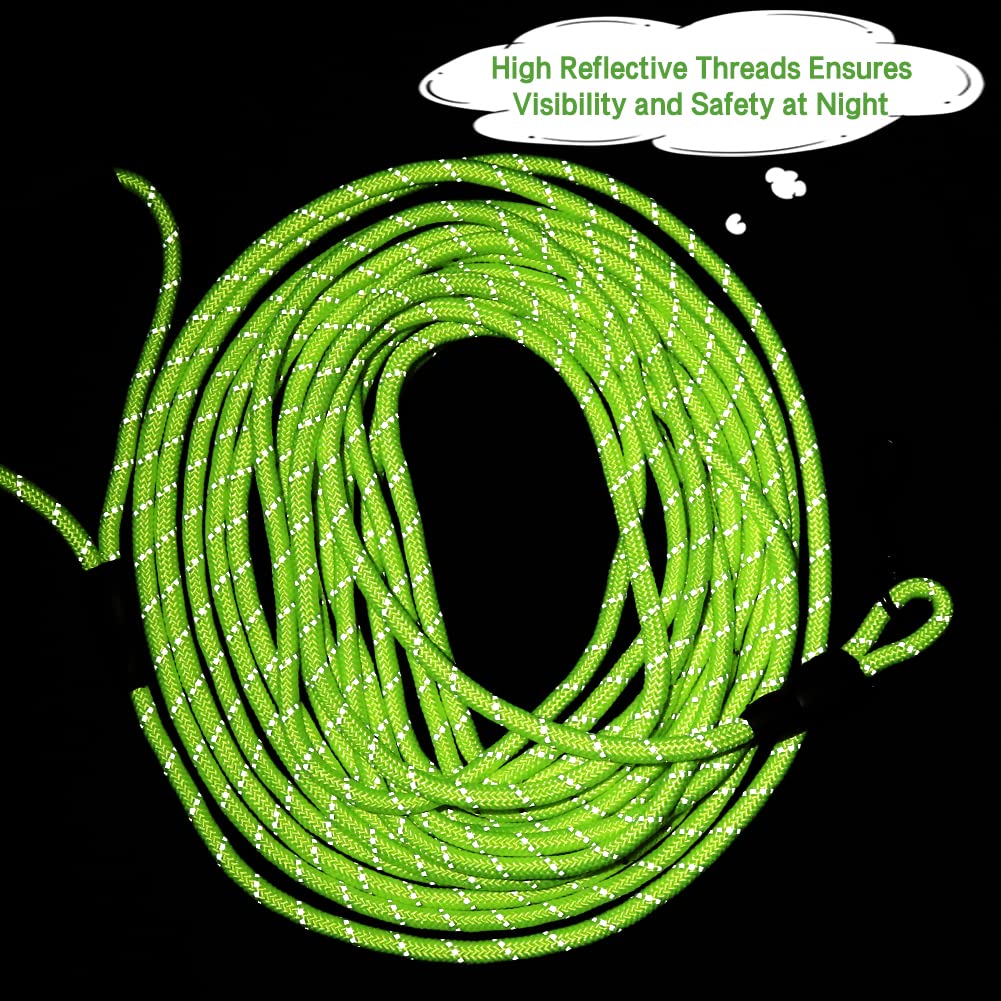 Vivifying Floating Long Dog Leash, 32Ft Dog Training Leash For Swimming And Lake, Reflective Long Rope Lead With Soft Handle For Outside, Yard, Camping, Hiking And Beach (Green)
