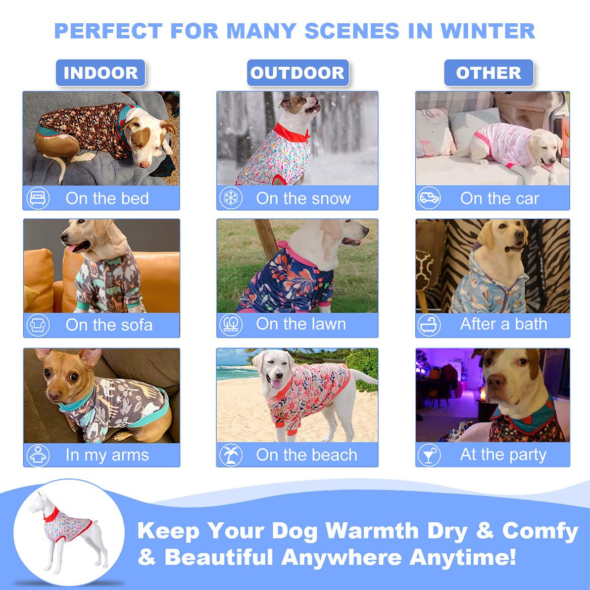 Lovinpet Bulldog Sweater Onesie - Soft Flannel Dog Clothes, Blooming Flowers Prints, Suitable For Large Dog Breeds, Xl