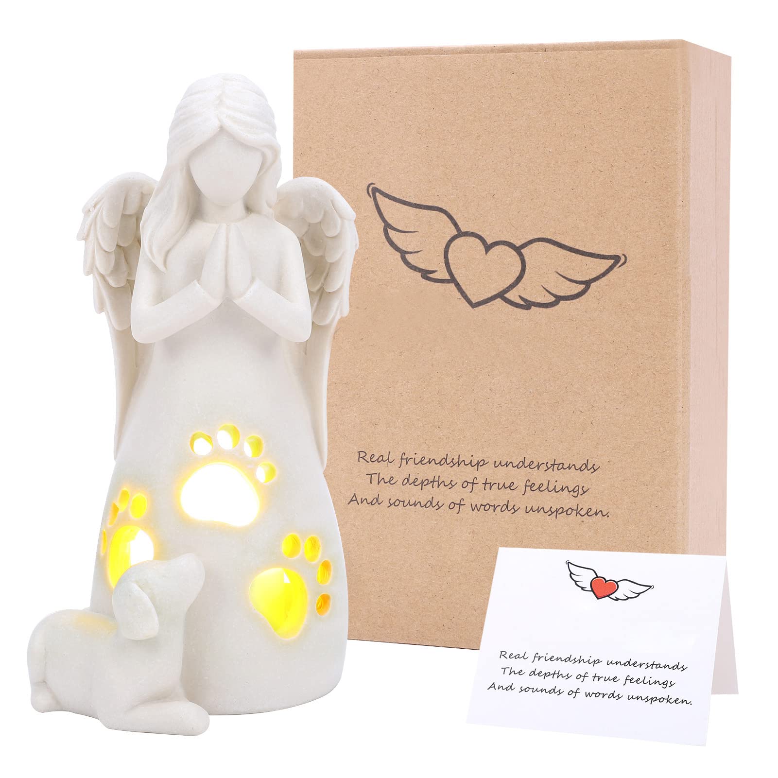 Bearae Dog Memorial Gifts, Dog Candle Holder Statue, Pet Memorial Gifts, Pet Loss Gifts, Bereavement Gifts, Pet Sympathy Gifts F