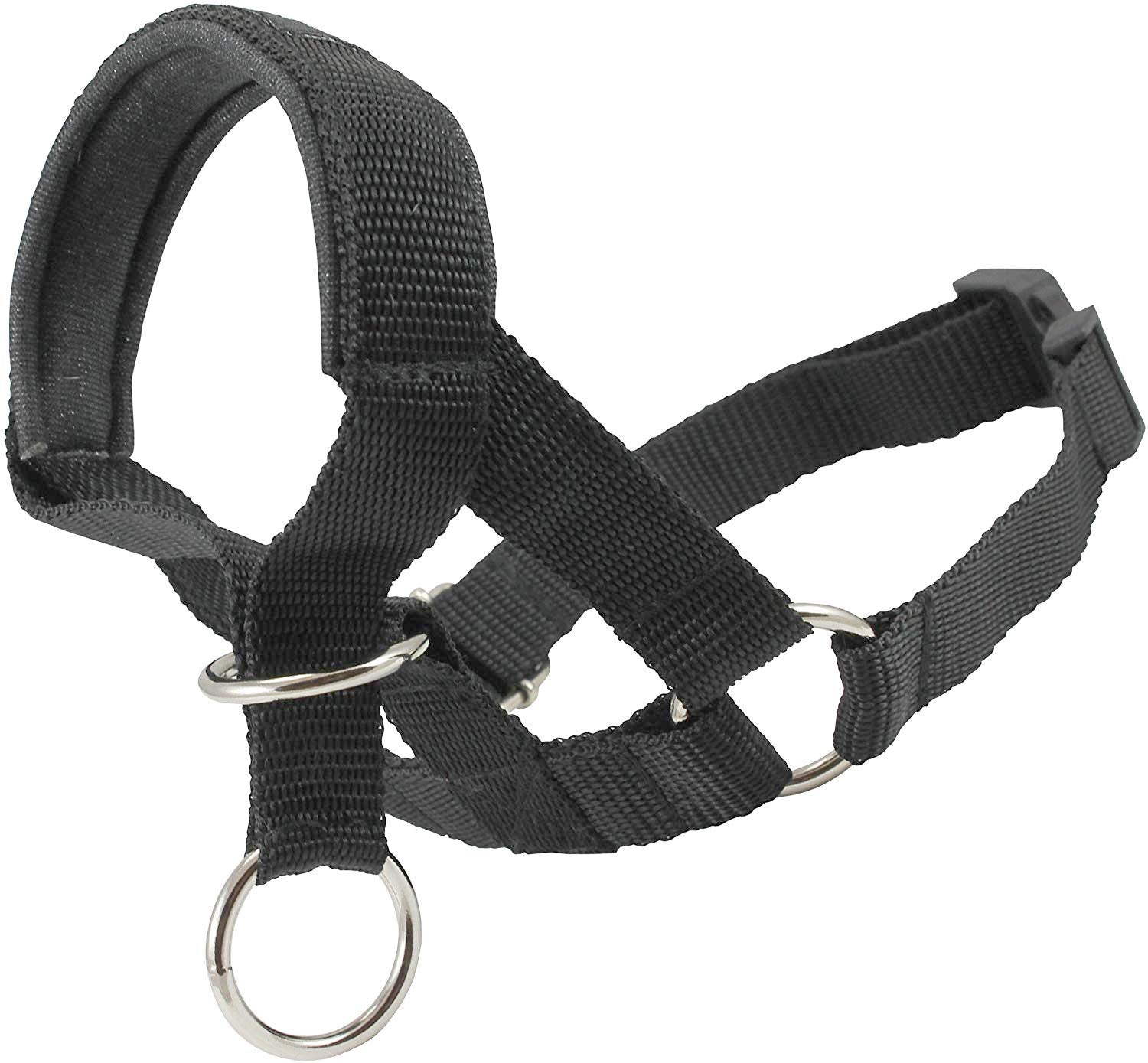 Dog Head Collar Halter Black (L 10.25Inch12.25Inch Snout)