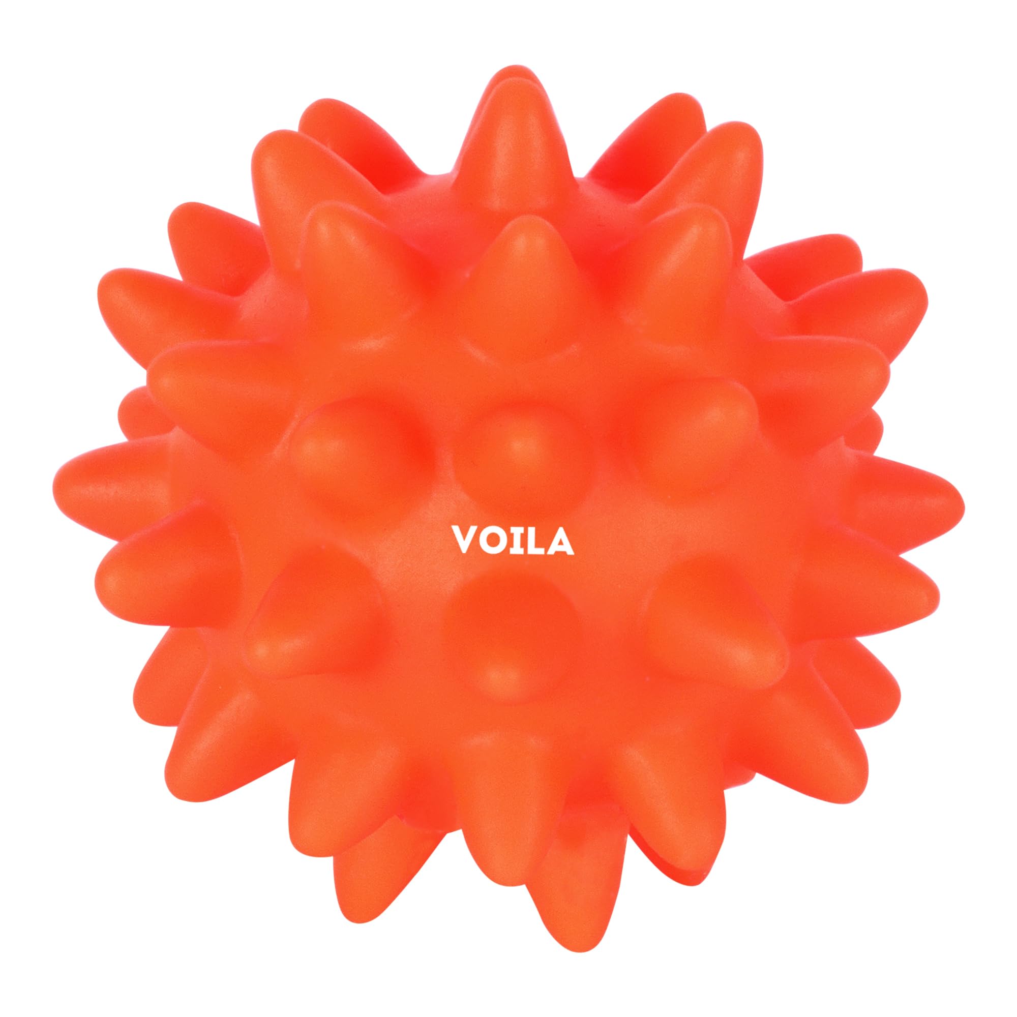 Voila Spiky Dog Toy Ball With Ring, Durable & ChewResistant Interactive Toy For Dogs, Fun Fetch & Tug Toy For Extra Small & Sma