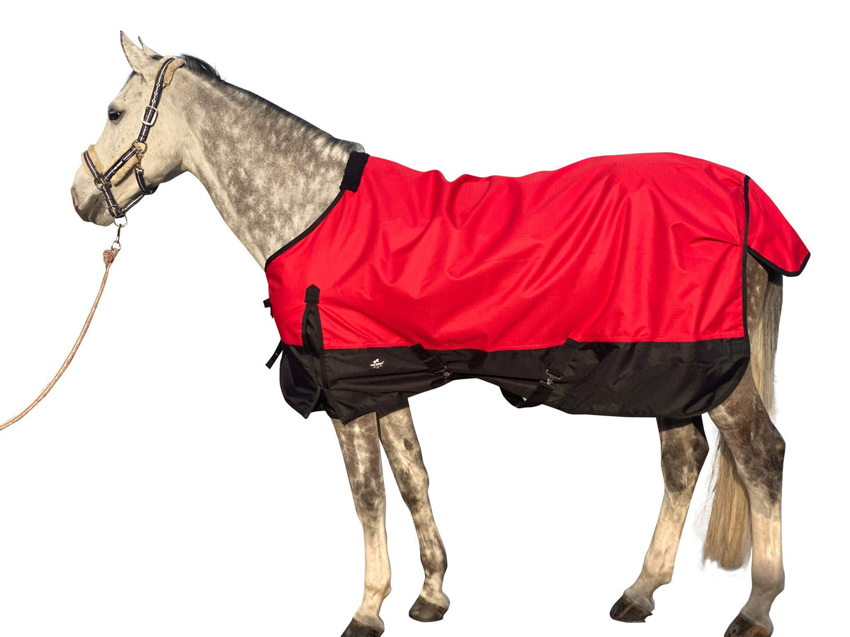 1200Denier Waterproof And Breathable Horse Sheet Tgw Riding Horse Blanket Standard Neck Turnout Sheet (82'', Red)