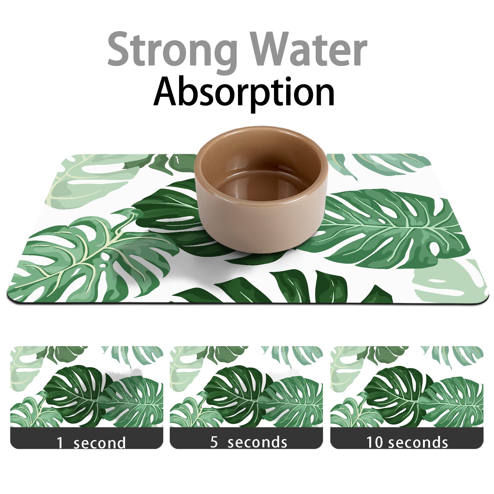 Dog Food Mats for Floors, Absorbent Dog Bowl Mat for Food and Water Dispenser Mat, Quick Dry Cat Food Mat Pet Supplies