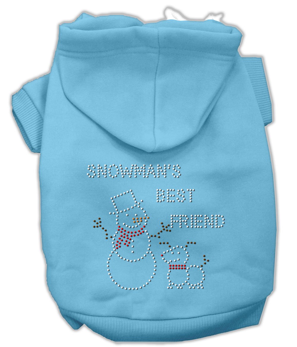 Mirage Pet Products 14-Inch Snowman's Best Friend Rhinestone Hoodie, Large, Cream