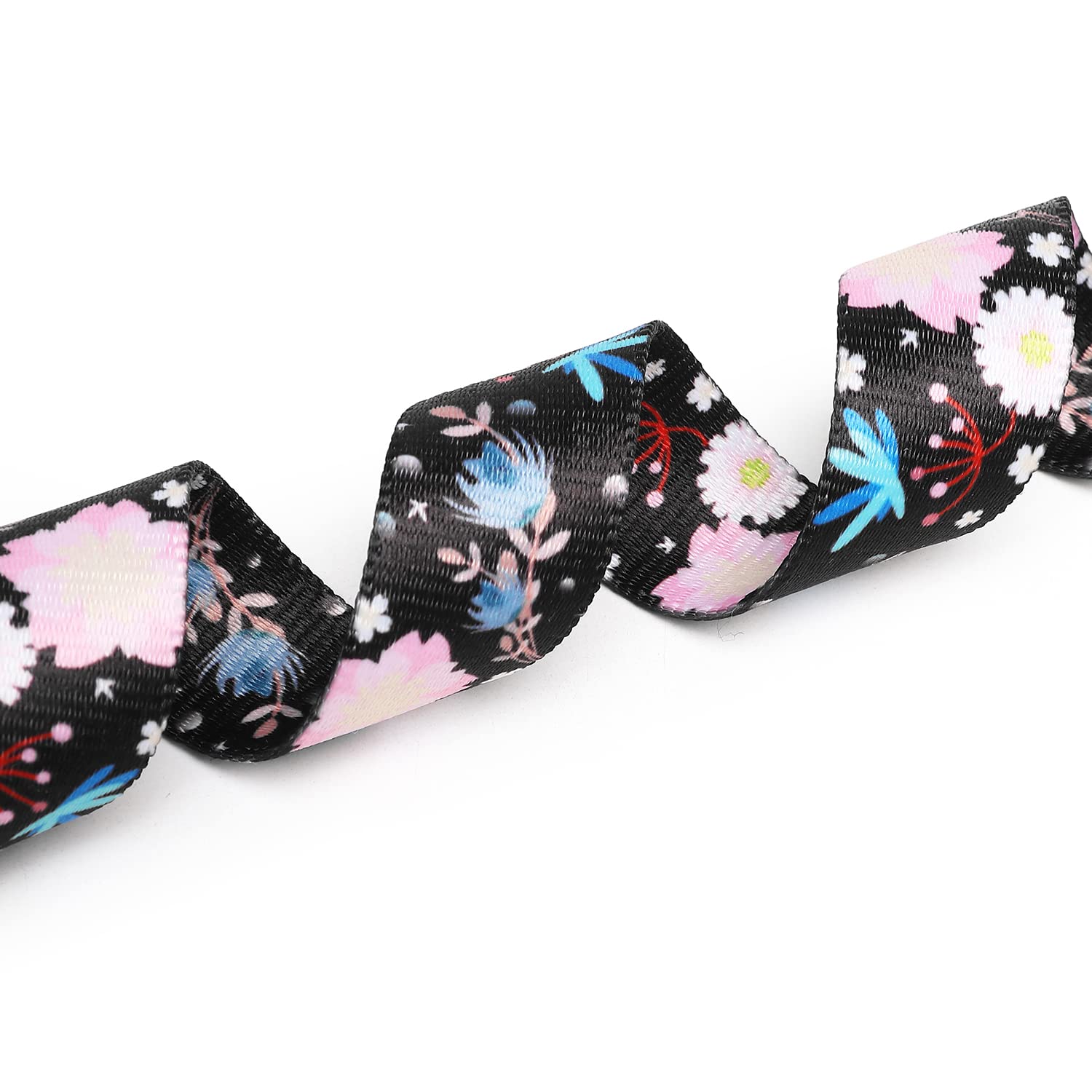Suredoo Adjustable Dog Collar With Patterns, Ultra Comfy Soft Nylon Breathable Pet Collar For Small Medium Large Dogs (L, Light Pink Flower)