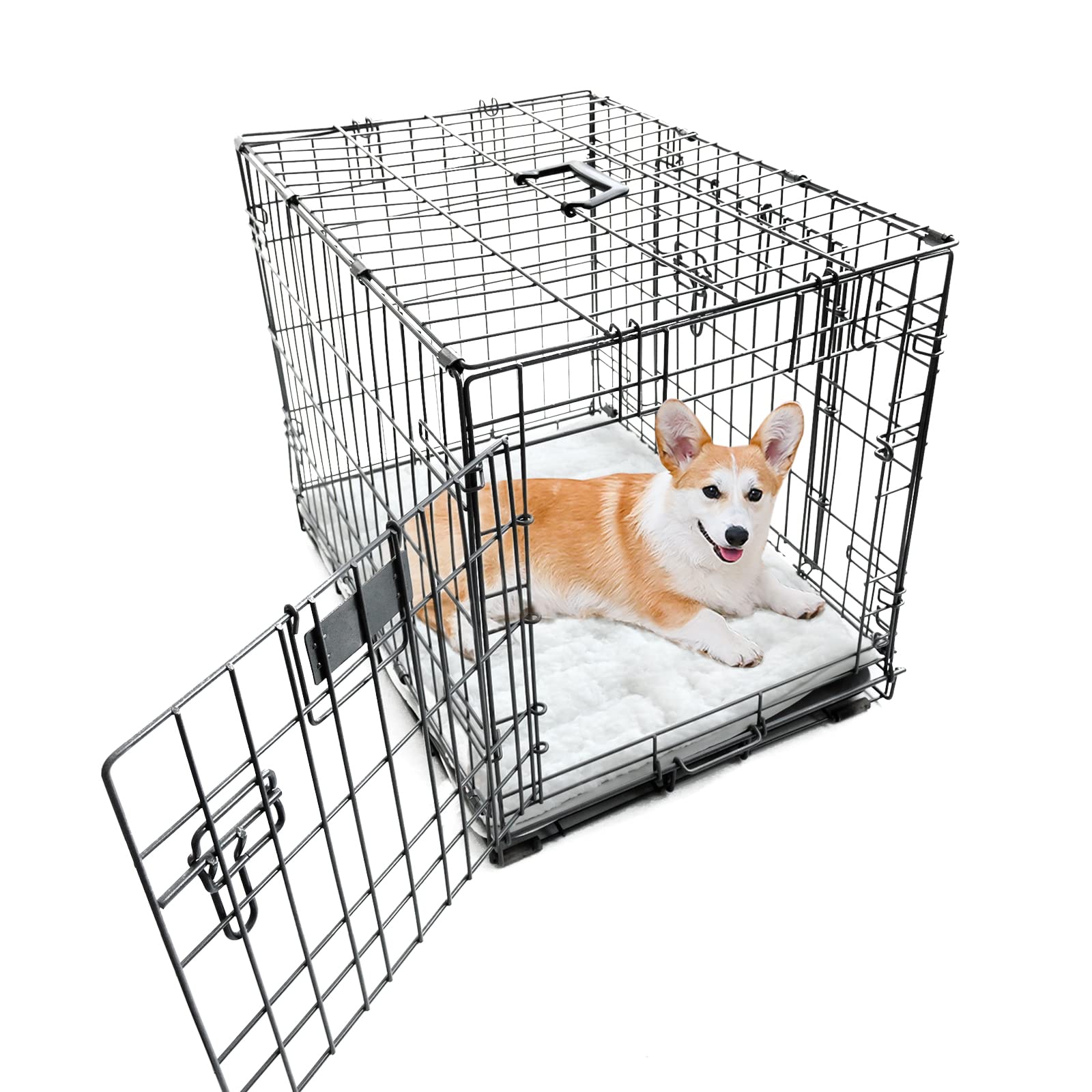 Dog Bed Crate Mat(30'' X 19''), Soft Plush Dog Bed Pad Machine Washable Crate Pad, Dog Sleeping Mat with Anti Slip Bottom