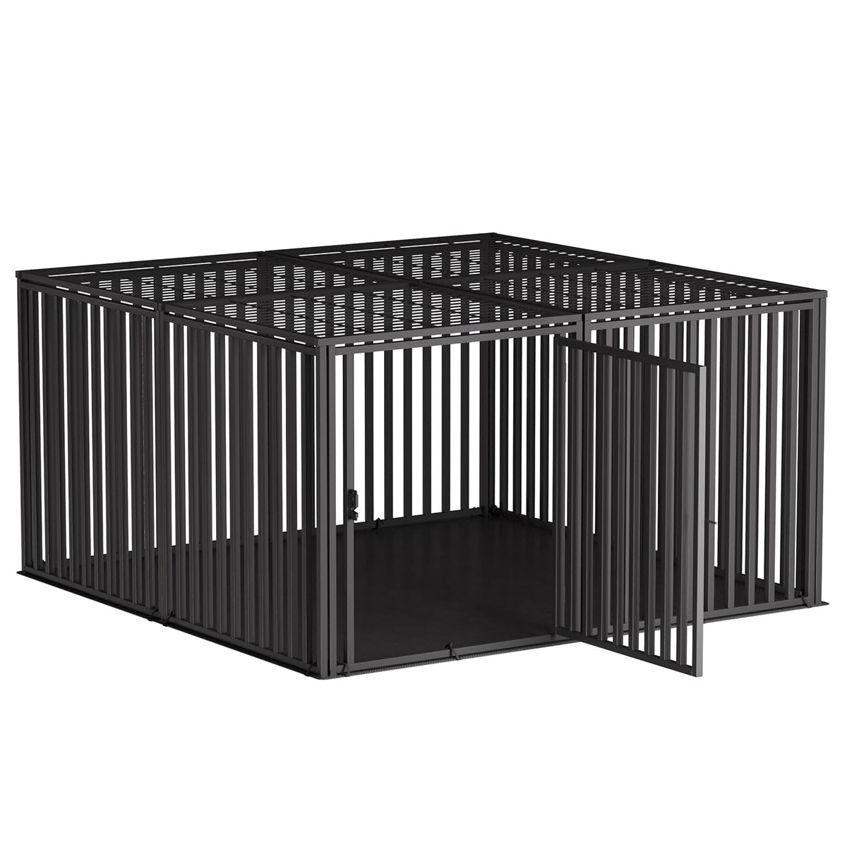Luriva Extra Large Steel Tube Dog Crate With Mat Base, 48''X48''X28'' Heavy Dog Crates For Large Dogs, Big Dog Cage, Dog Kennel,