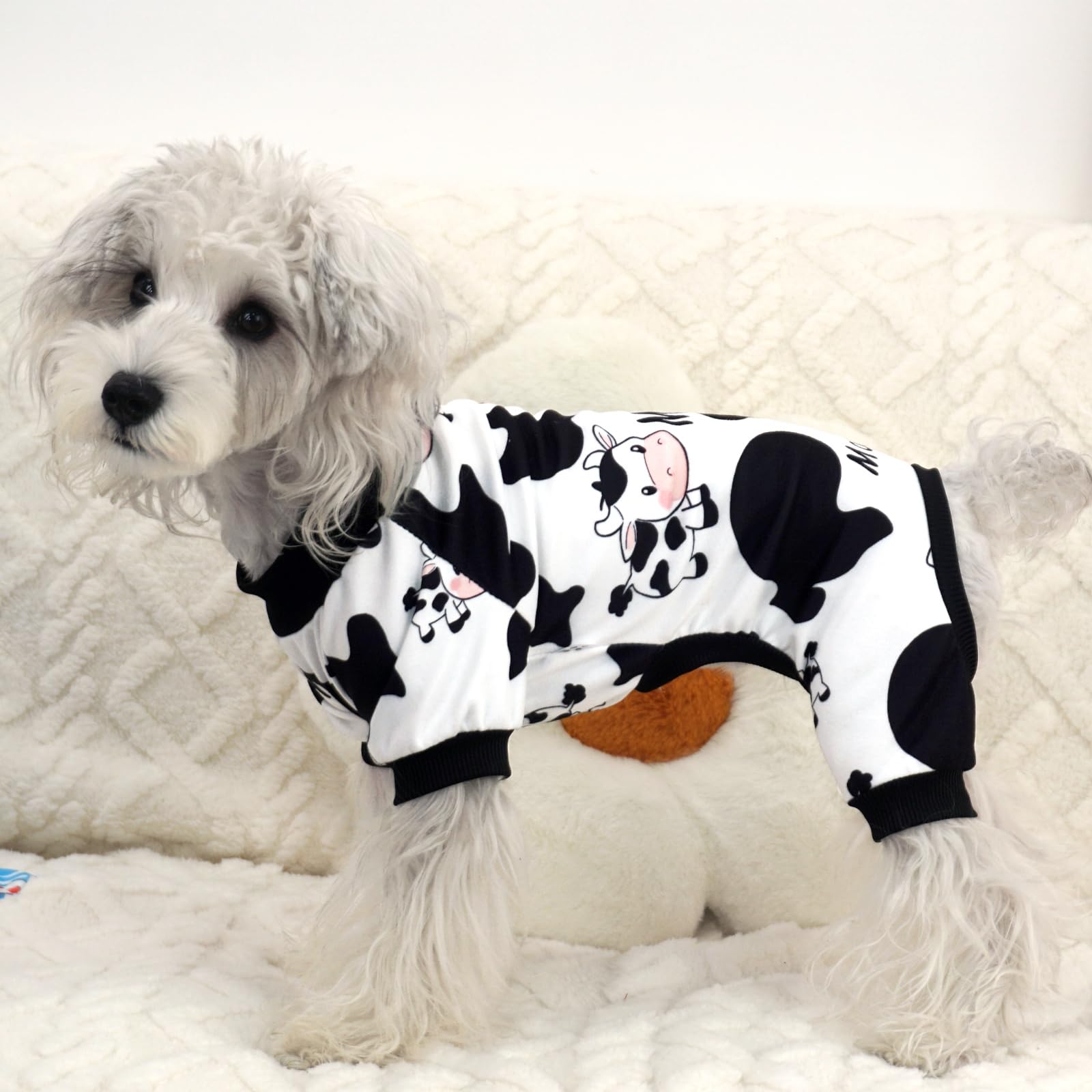 Xpudac Dog Pajamas Soft Stretchy Pig Dog Clothes For Small Medium Dogs Pet Jumpsuit Cat Apparel-S