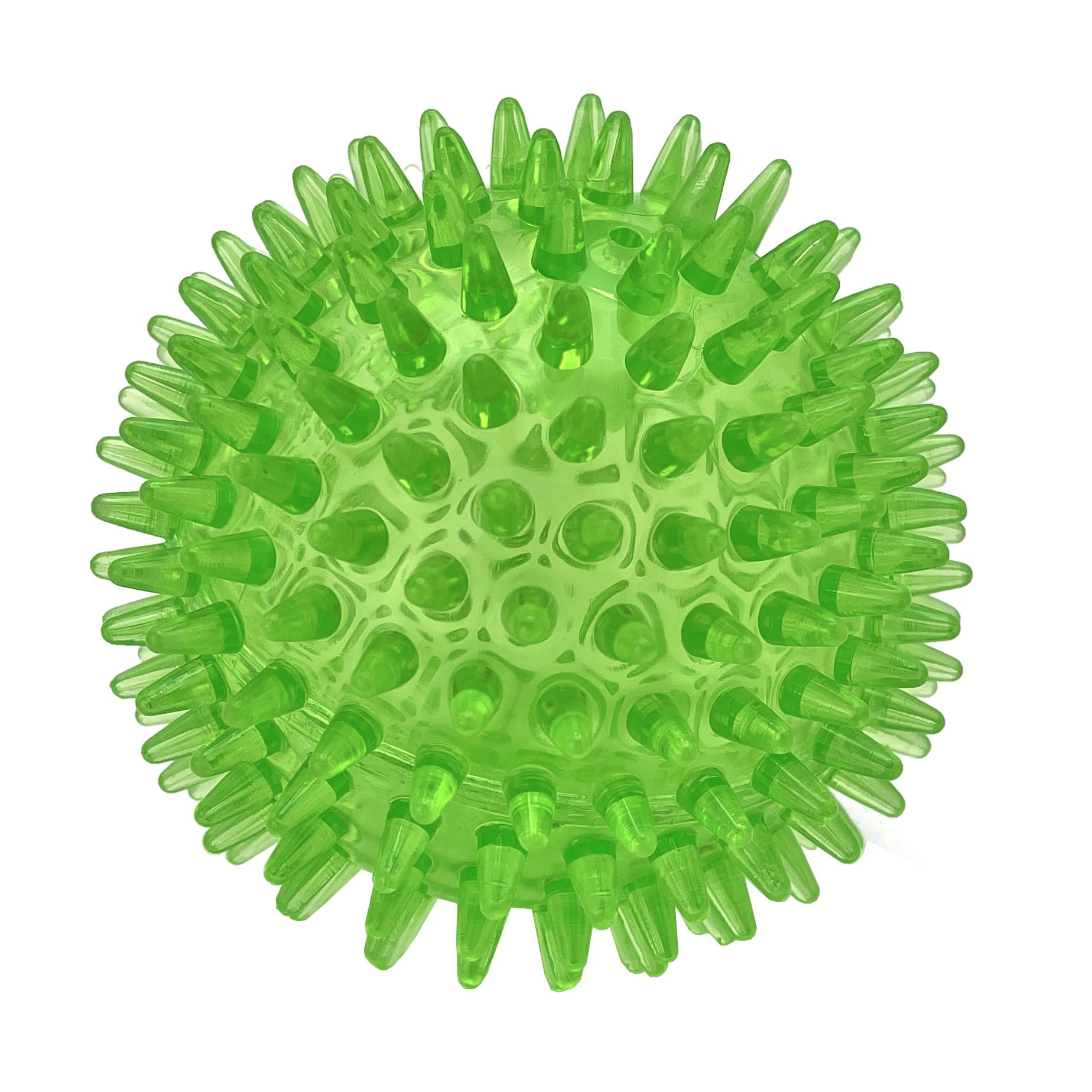 Cutie'S Petbox Squeaky Rubber Spike Toy Ball For Medium, Large Dogs (3.5 Inch, Green)