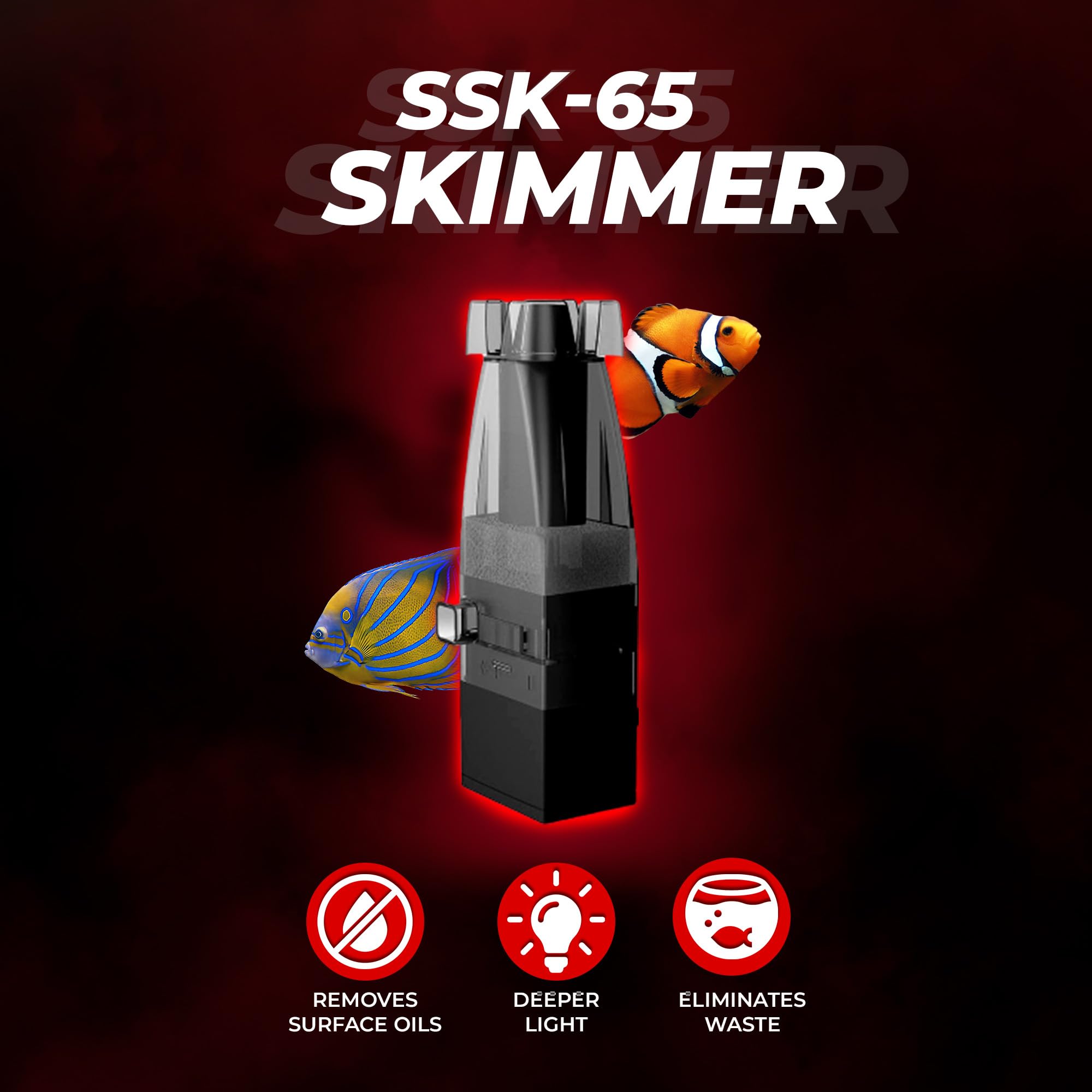 Aquarium Surface Skimmer 65 Gph Flow Rate – Efficient Waste Removal – Ideal For Tanks Up To 100 Gallons – Ideal For Freshwater & Saltwater Compatible