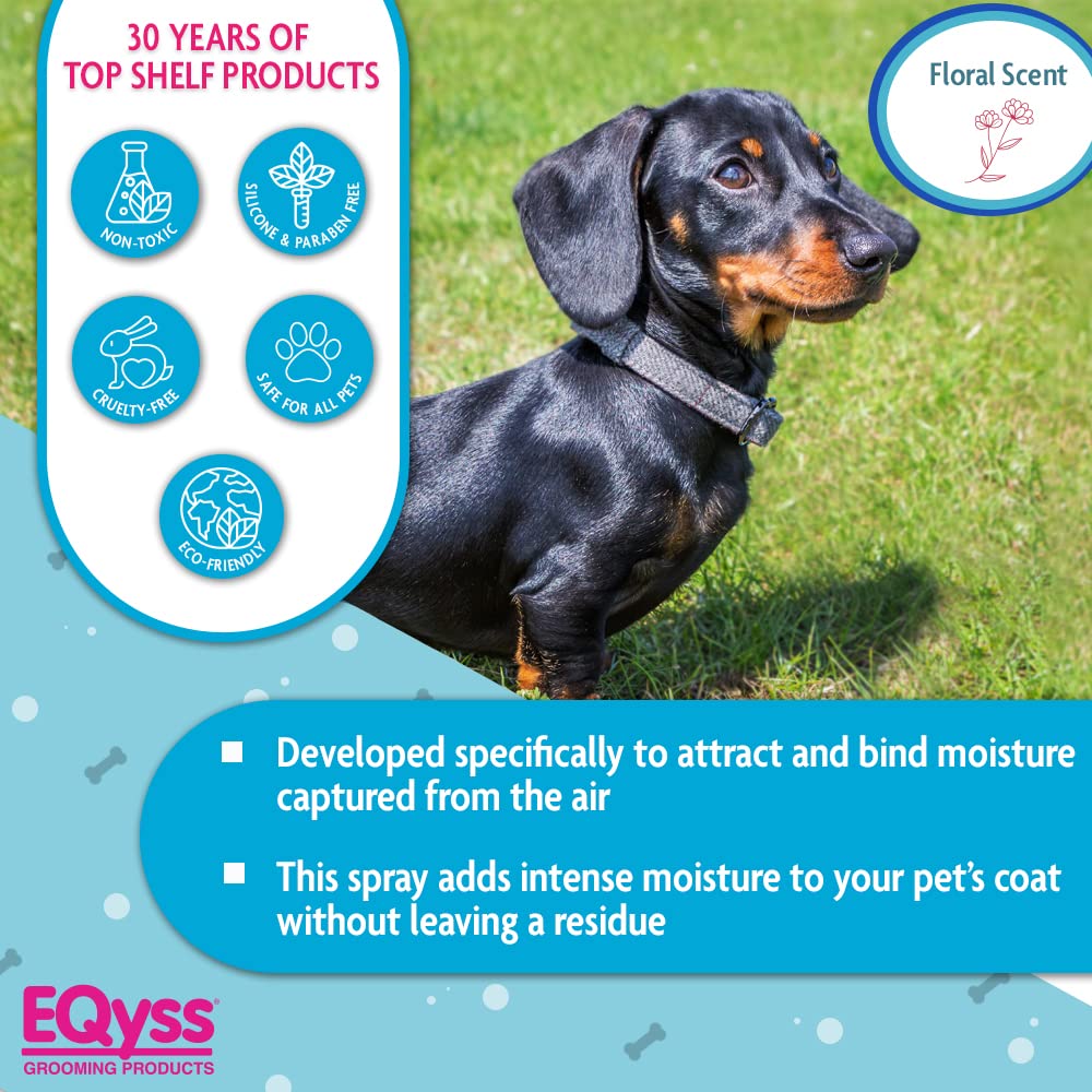 EQyss Premier Pet Spray - Moisturizes & Conditions for Healthy Skin & Coat, Non-greasy, Repels Dust & Dirt - Great for Dogs, Cat