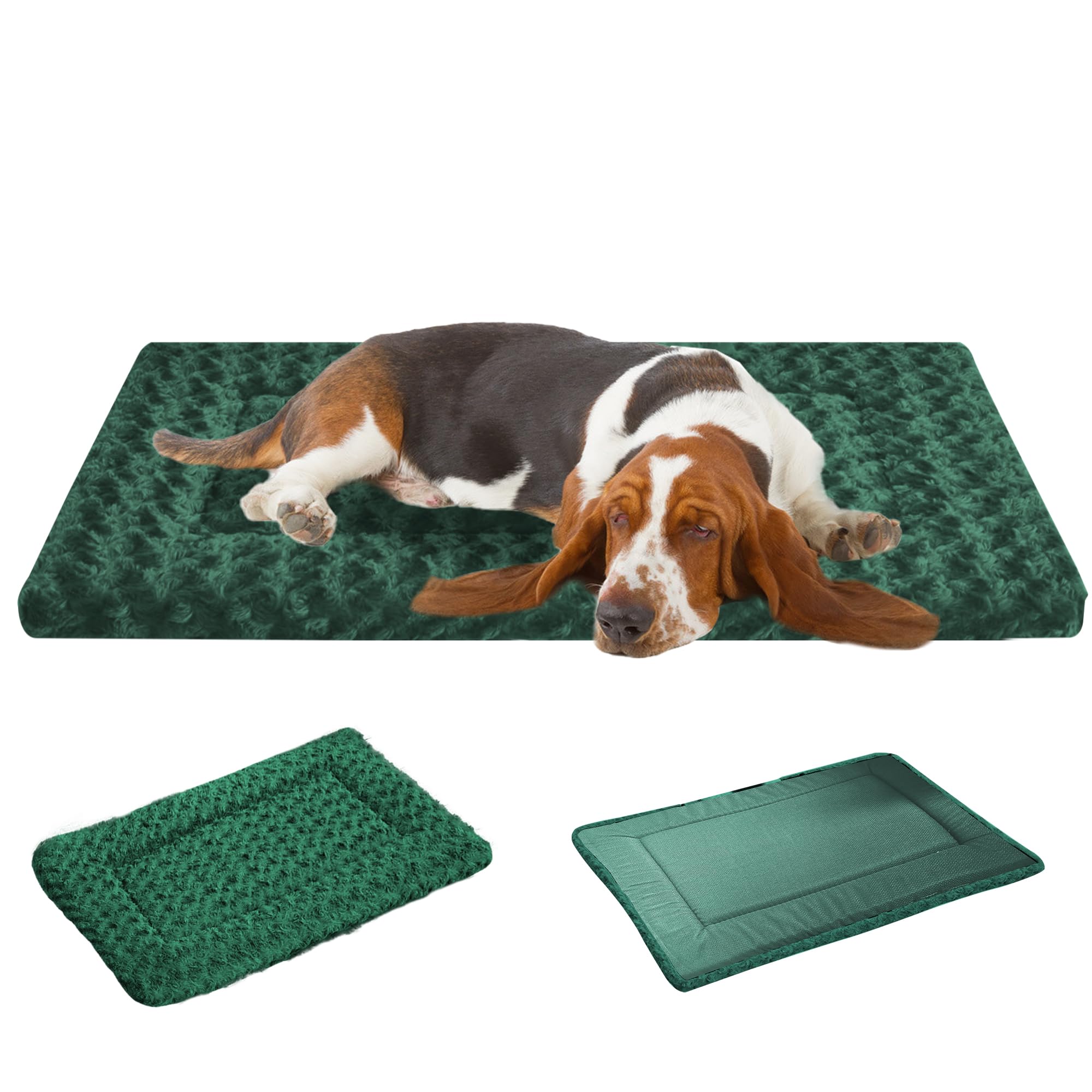 Dog Bed Mat For Small/Medium/Large Dogs Sleeping, Soft, Durable, Washable & Anti-Slip Crate Pads, Reversible Dog Mat Bed Kennel 