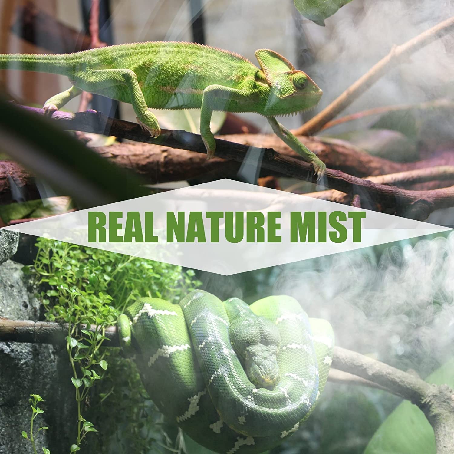 MRREPTILE Reptile Fogger Humidifiers Mister, Misting System for Reptiles, Terrarium Fogger Humidifier, 2.8L Large Capacity Repti
