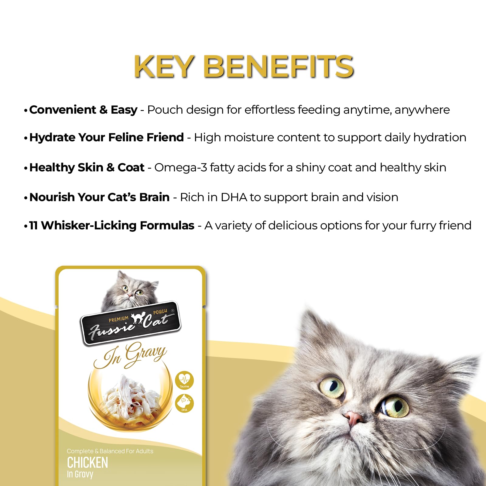 Fussie cat Premium Chicken in Gravy 2.47 oz(Pack of 12)