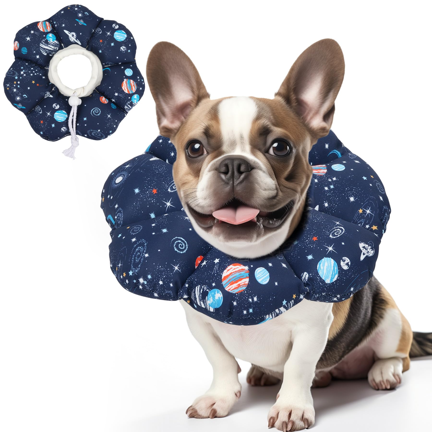 ComSaf Soft Dog Recovery Collar, Protective Adjustable Pet Cone Collar for After Surgery, Comfortable Lightweight Elizabethan Co