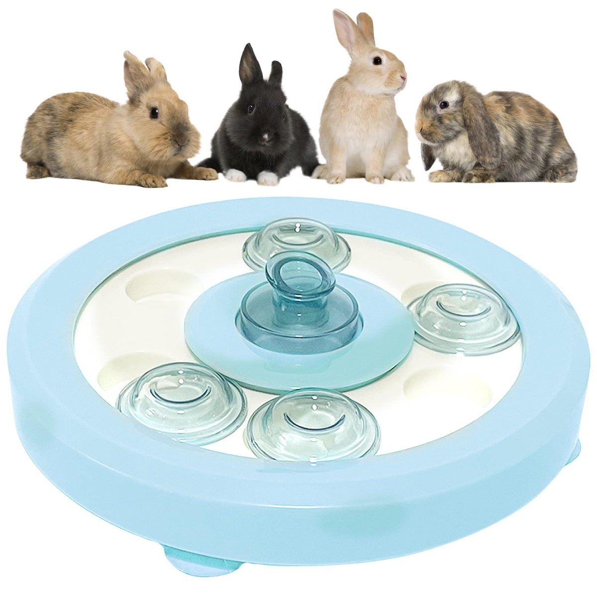 Kathson Rabbit Foraging Toy Interactive Puzzle Slow Feeder Puppy Treat Dispenser For Iq Traning Mental Enrichment Funny Feeding Fun Game Toy For Bunny Ferret Chinchilas Dog Cat