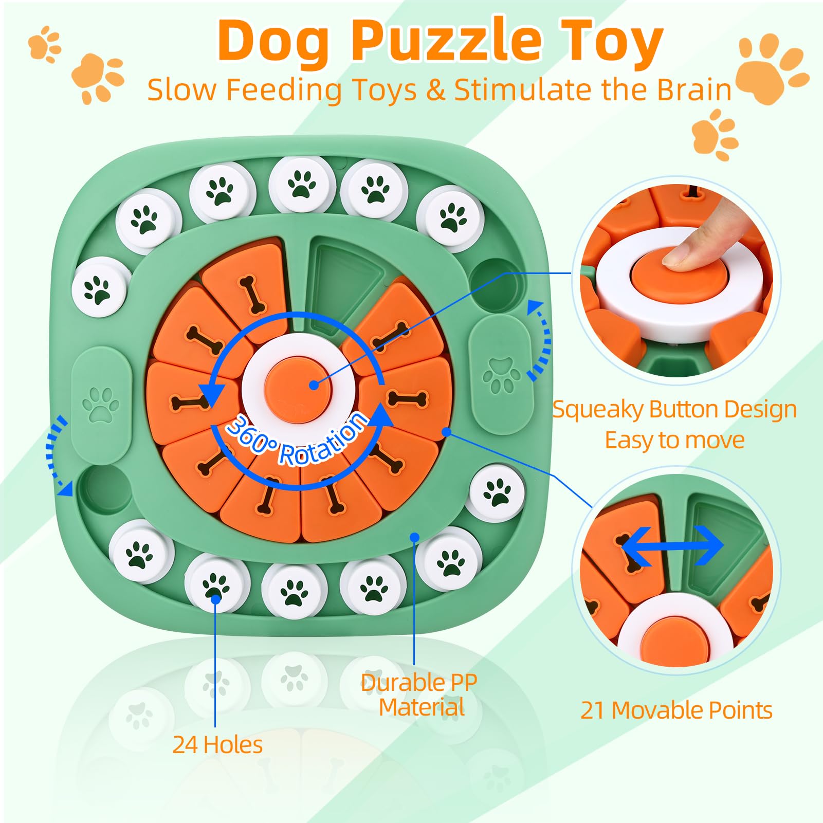 AVOAR Dog Toys for Boredom and Stimulating, Mentally Stimulating Toys, Dog Puzzle Toys for Large Dogs, Dog Puzzles for Smart Dog