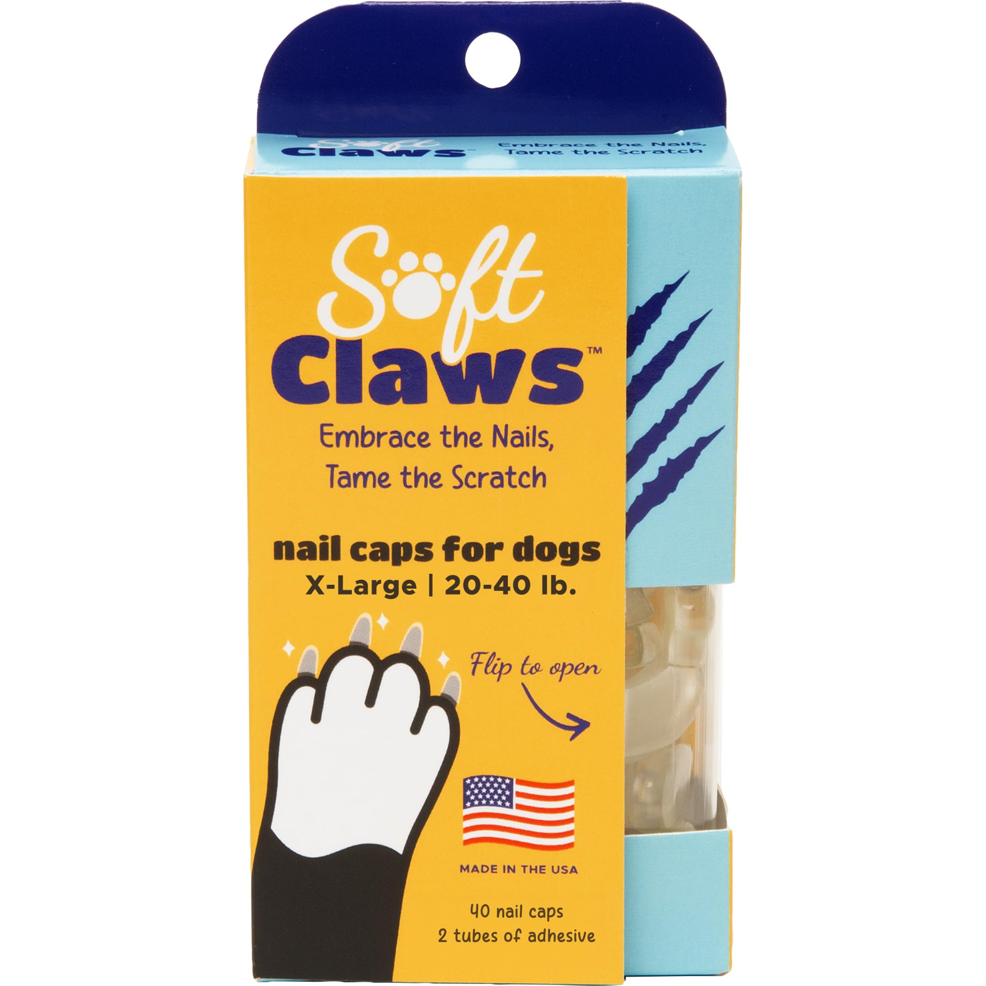 Soft Claws Dog Nail Caps Take Home Kit, X-Large, Natural