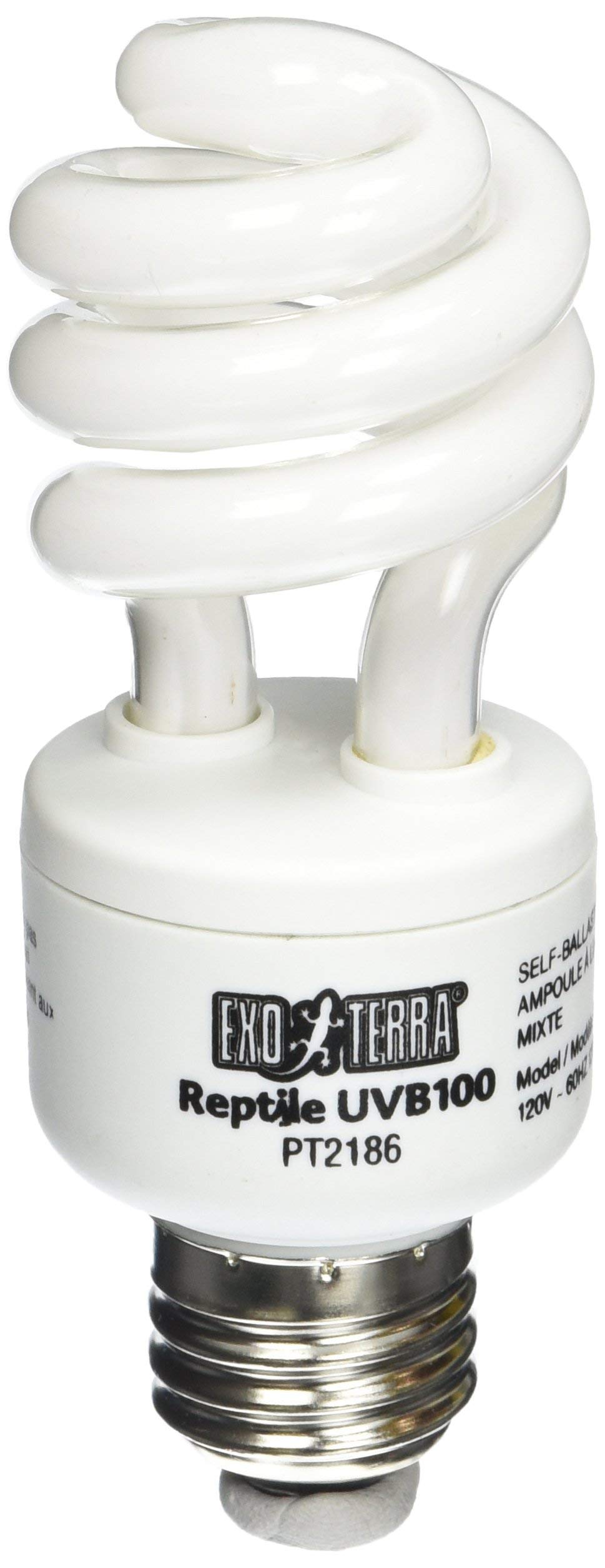Exo Terra Repti Glo 5.0 Tropical Terrarium Lamp, Compact Fluorescent Reptile Bulb, 13 Watts, PT2186A1, whites & tans