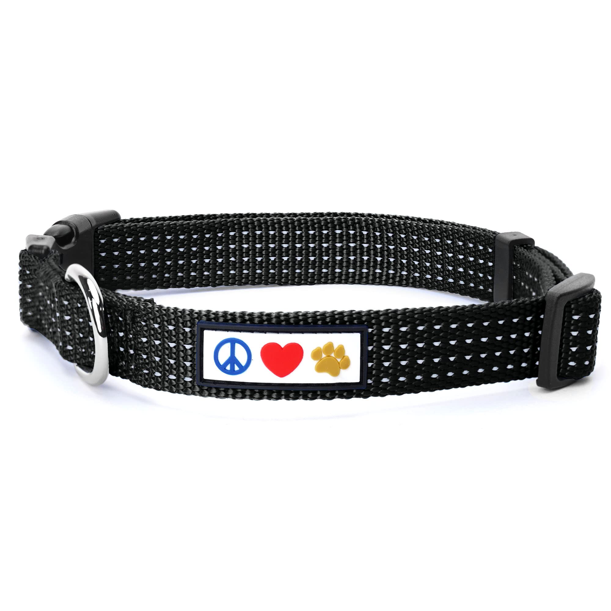 Pawtitas Reflective Dog Collar Adjustable Dog Collars For Small Dogs Puppy Collar Small Dog Collar Black Dog Collar