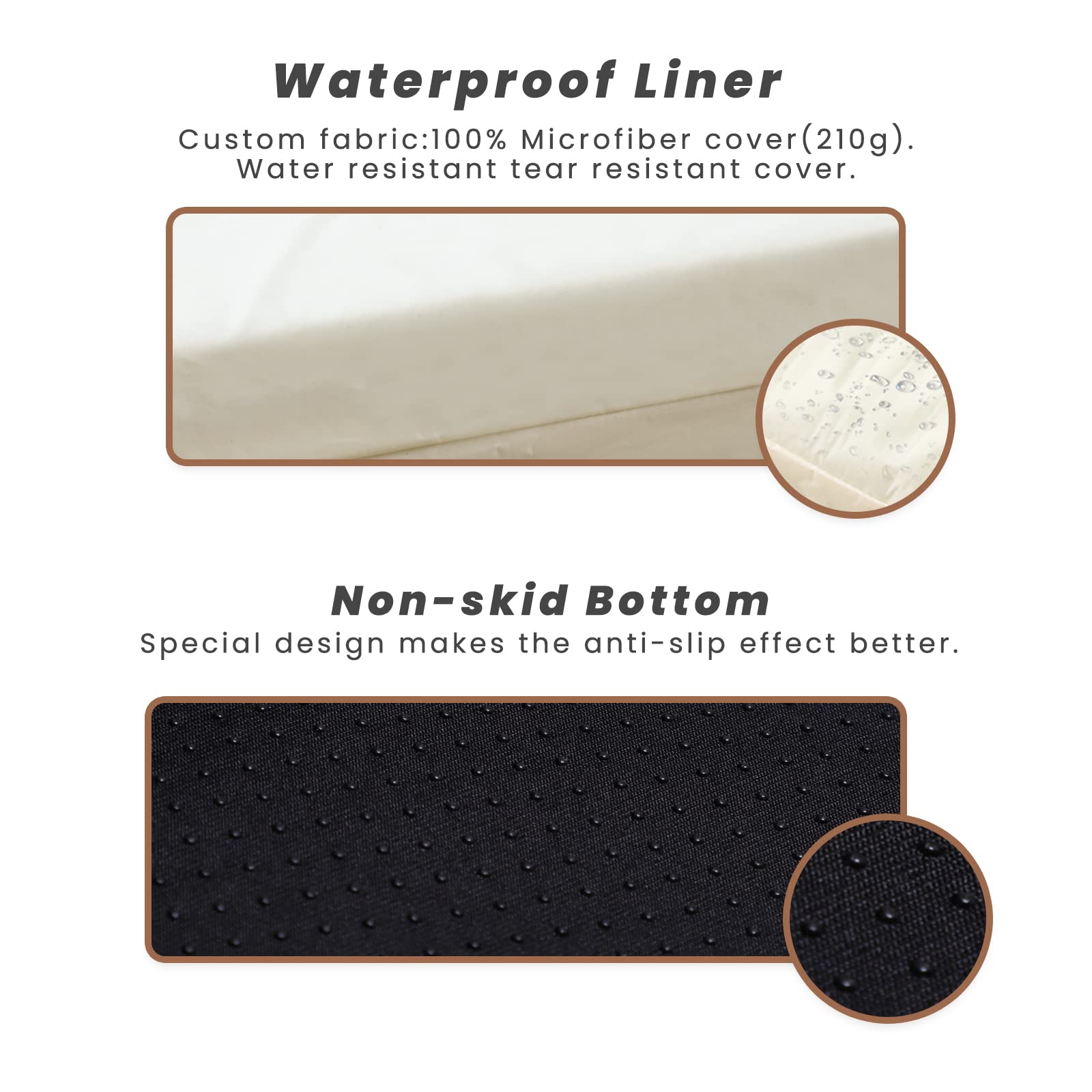 Laifug Orthopedic Memory Foam Extra Large Dog Bed Pillow(50'X36'X10', Slate Grey) Durable Water Proof Liner & Removable Washable Cover & Smart Design