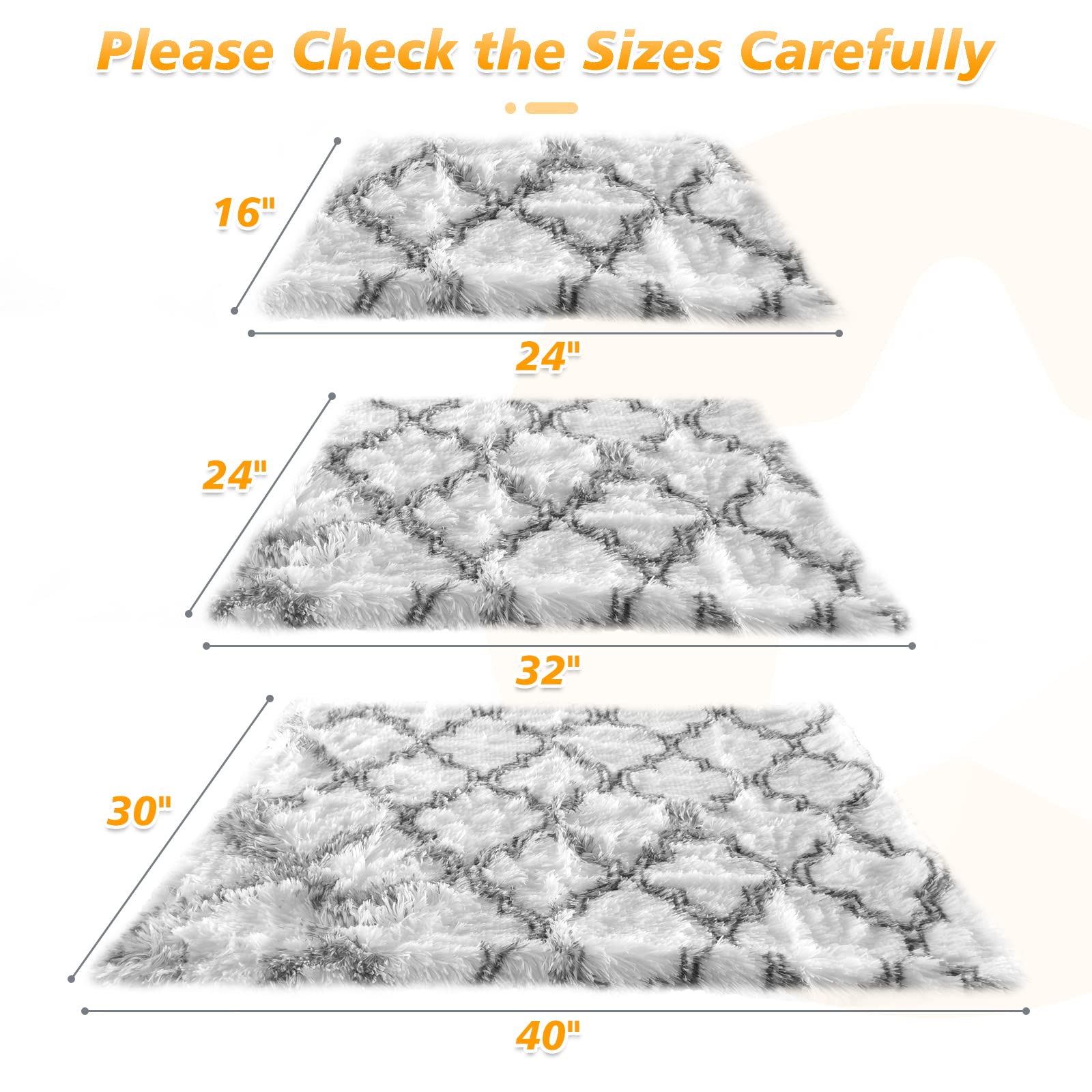 Pjyucien Fluffy Fleece Calming Pet Throw Blanket, Super Soft And Warm For Indoor Cats And Dogs, Small 16 * 24', Machine Washable, Grey Diamond Pattern, White Puppy Blanket