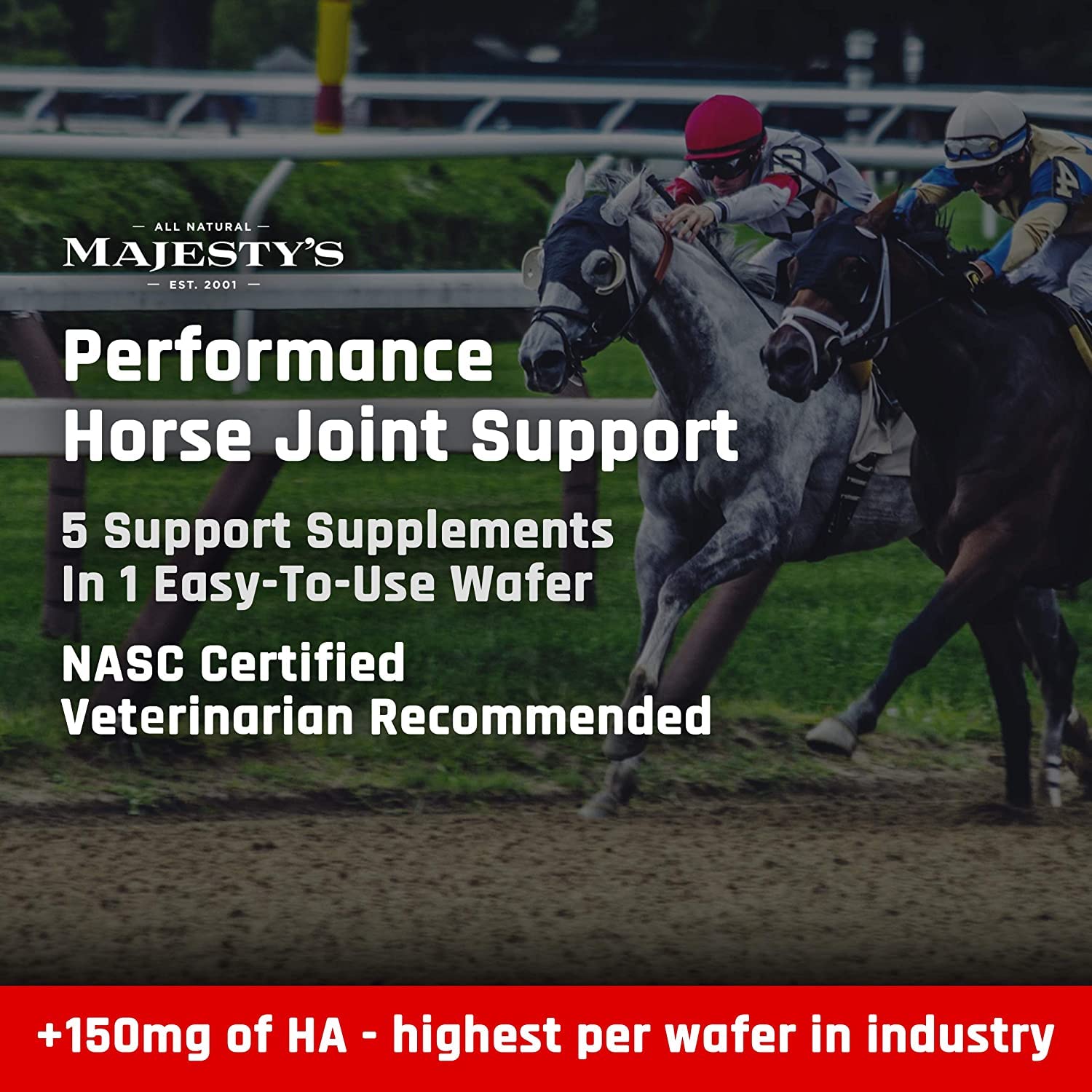 Majestys Flex Wafers - Superior Horse / Equine Joint Support Supplement - Glucosamine, MSM, Chondroitin, Yucca, Vitamin C - 30