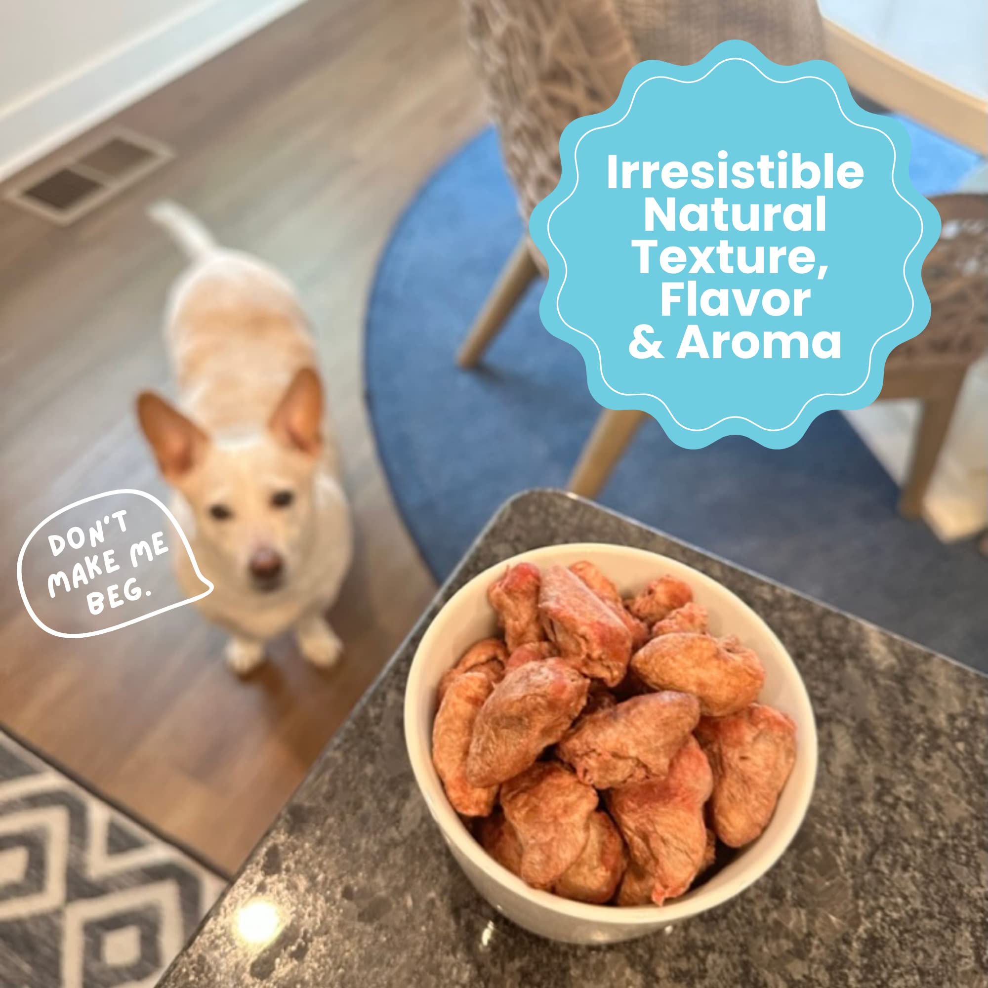 hotspot pets Freeze Dried Chicken Hearts for Cats & Dogs - 1LB Big Bag- Made in USA -Single Ingredient All Natural Grain-Free -R