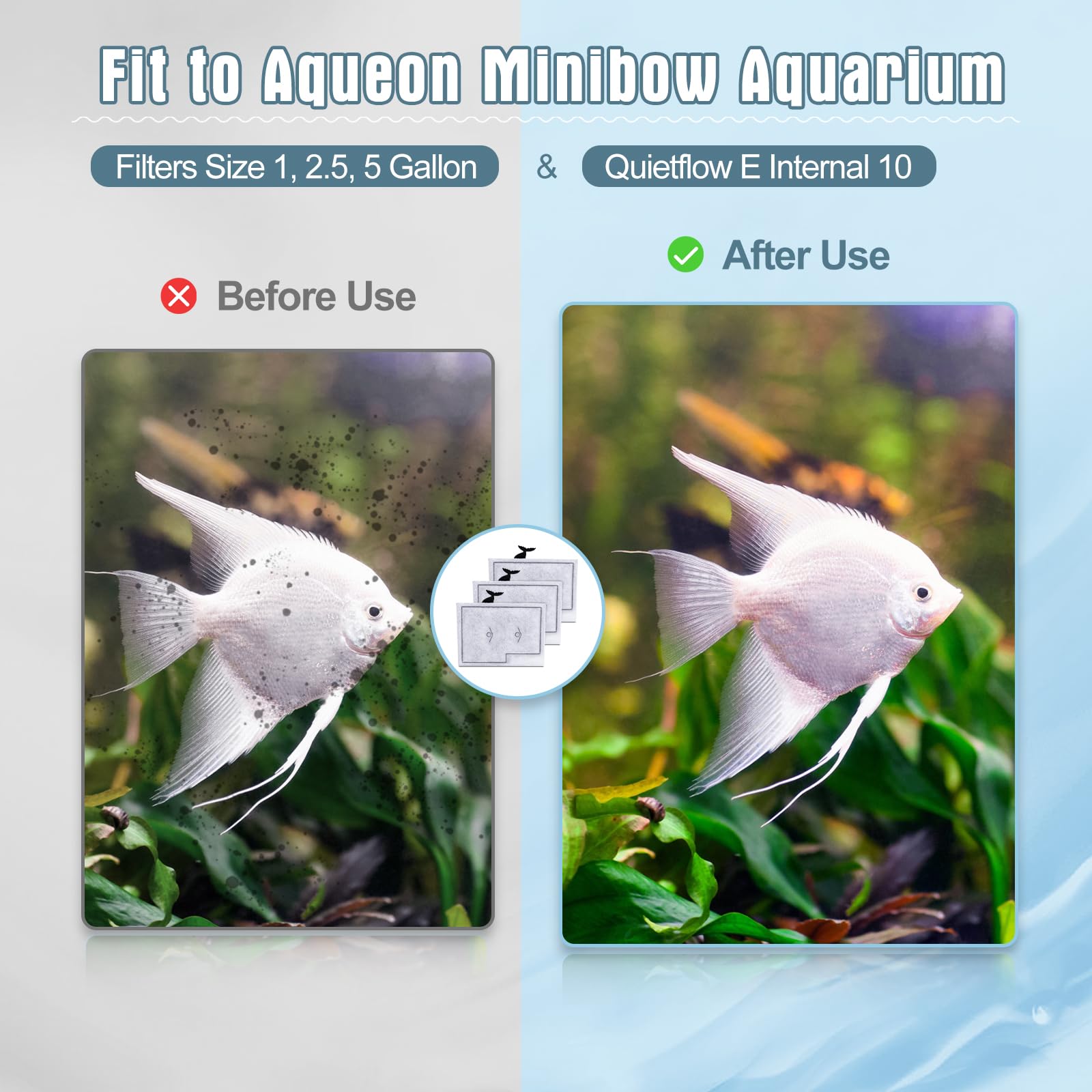 6 Packs Small Filters Cartridges Compatible With Aqueon Small Filter Carbon Filter Cartridge Compatible With Aqueon Quietflow E
