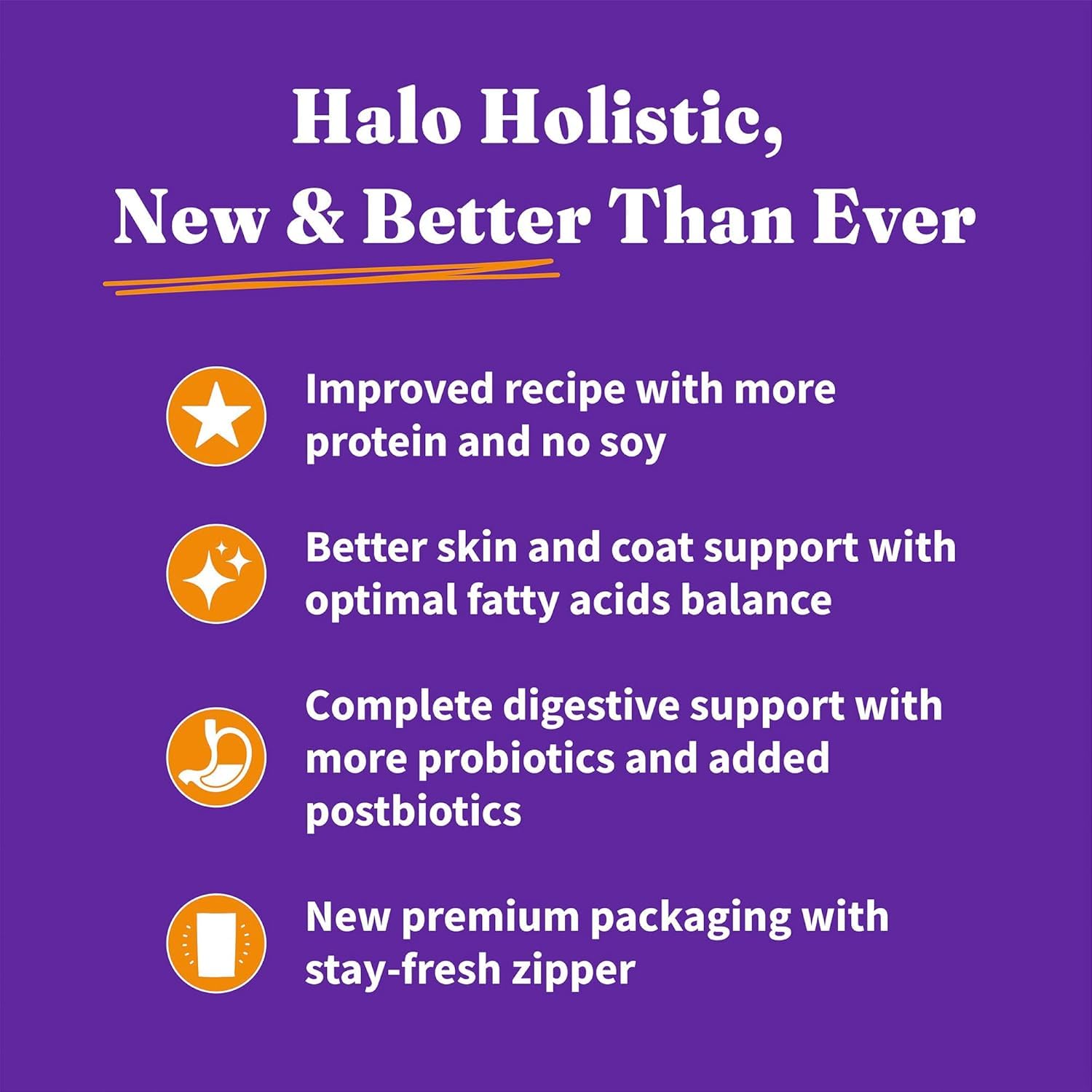 Halo Holistic Cage Free Chicken Cat Food, Healthy Grains Dry Cat Food, Complete Digestive Health, Kibble for Adult Cats, 10 lb B
