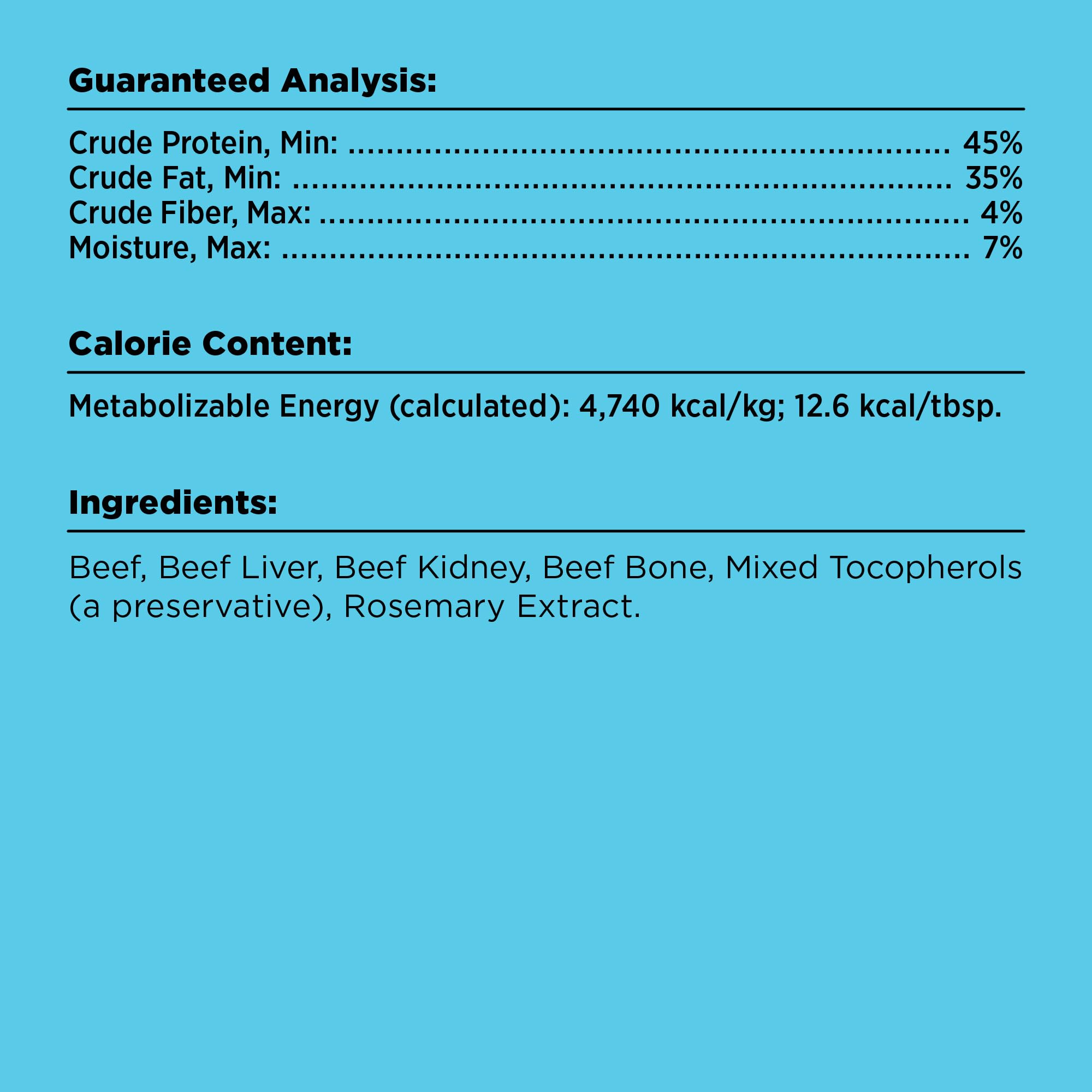 BIXBI Liberty Freeze Dried Dog Food Topper + Dog Treat, Beef Recipe, 4.5 oz - 98% Meat and Organs, No Fillers - Pantry-Friendly