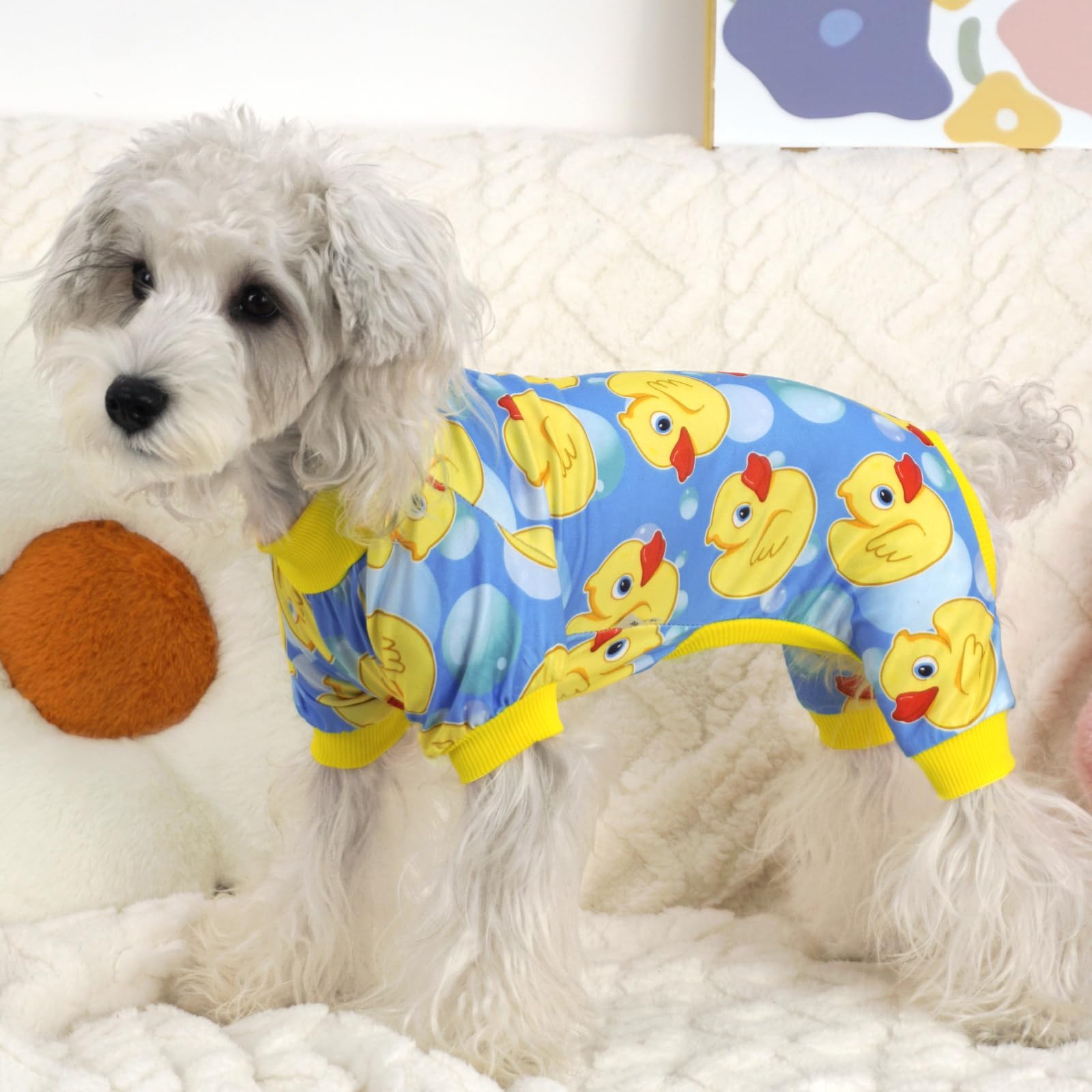 Xpudac Dog Pajamas For Small Medium Dogs, Strechy Soft Dog Clothes For Dogs Girl Boy Pet Jumpsuit, Cat Onesie-Xs