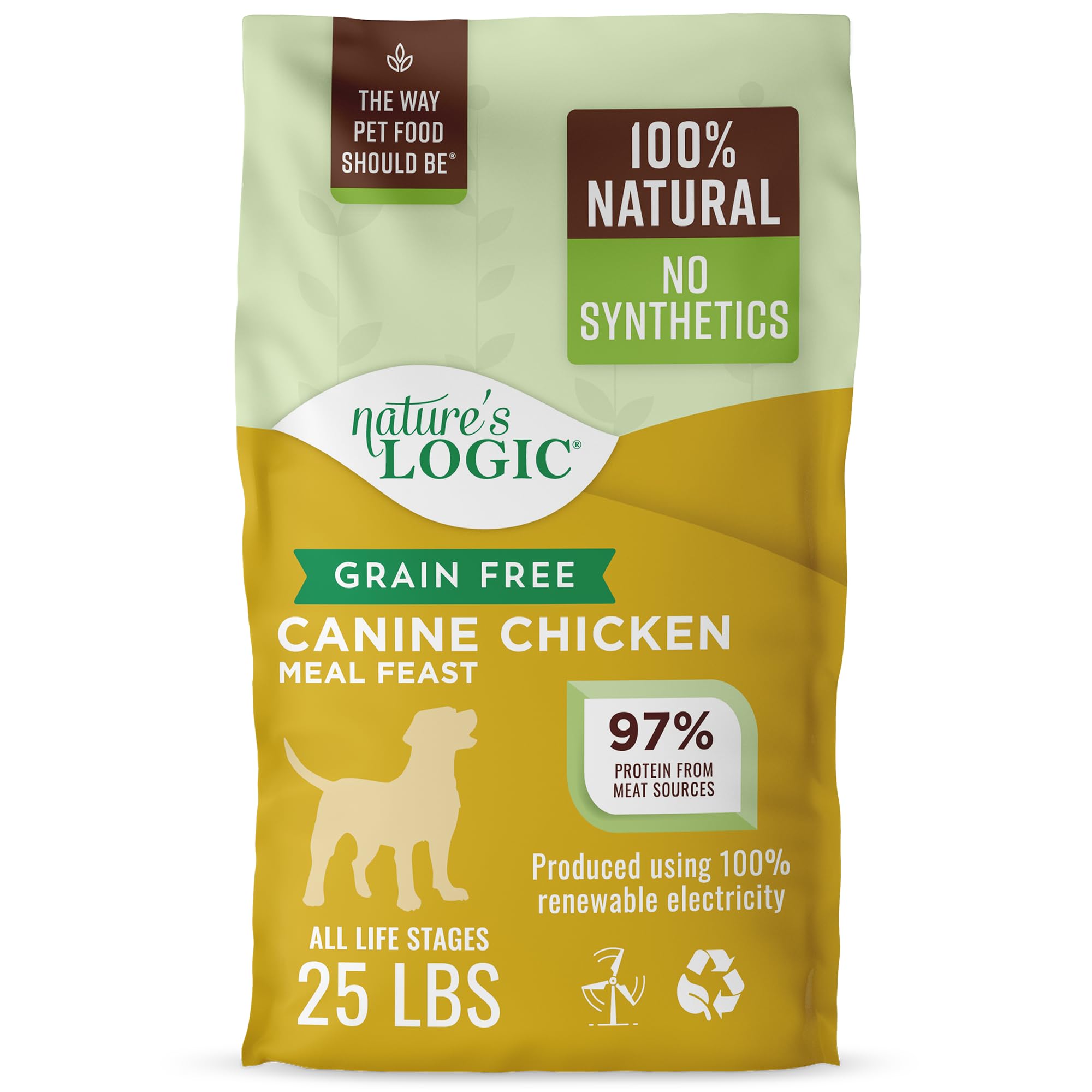 Natures Logic Grain-Free Dry Dog Food - All-Natural, High Protein, No Synthetic Vitamins/Minerals - Gluten Free - Supports Heal