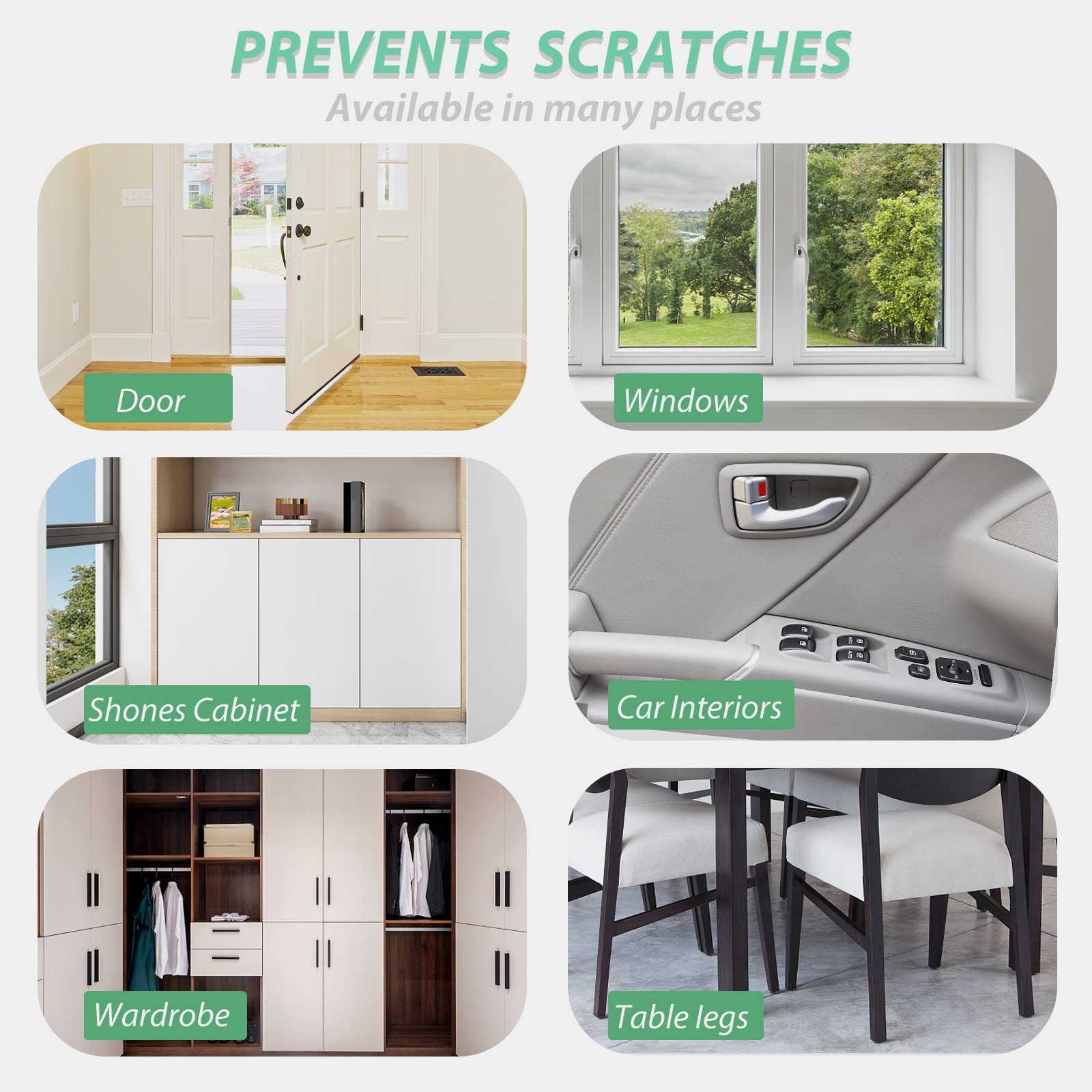 Door Protector From Dog Scratching 200'' X 8.2'' Cat Scratch Door Frame Single Sided Adhesive Protector Anti Dog Scratch Door Gu