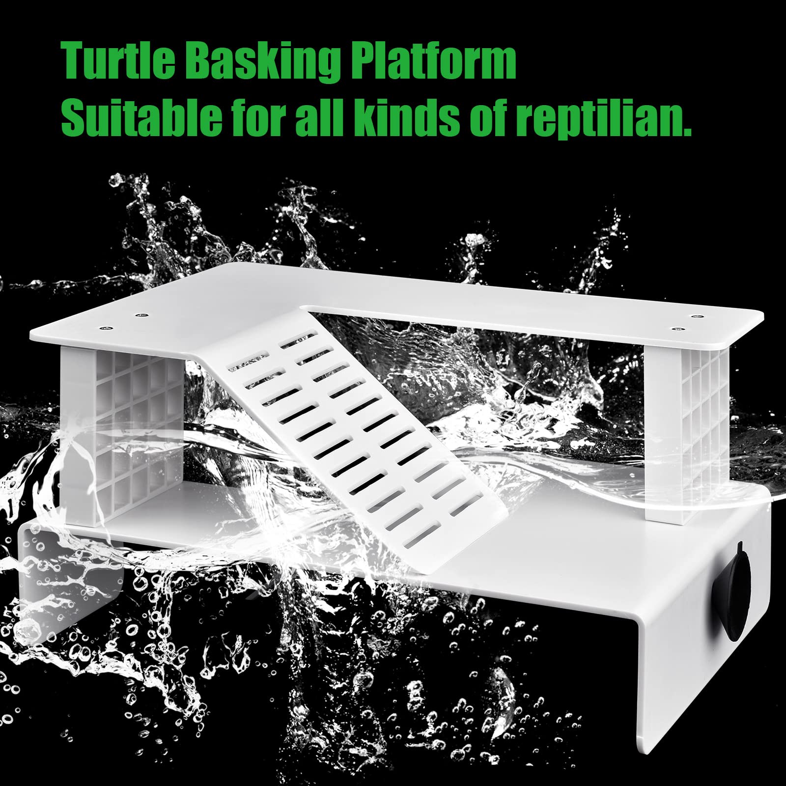 Weaverbird Turtle Basking Platform, Turtle Tank Platform Aquarium Animal Sink Wharf, Double Decker Reptile Habitat, Climbing She