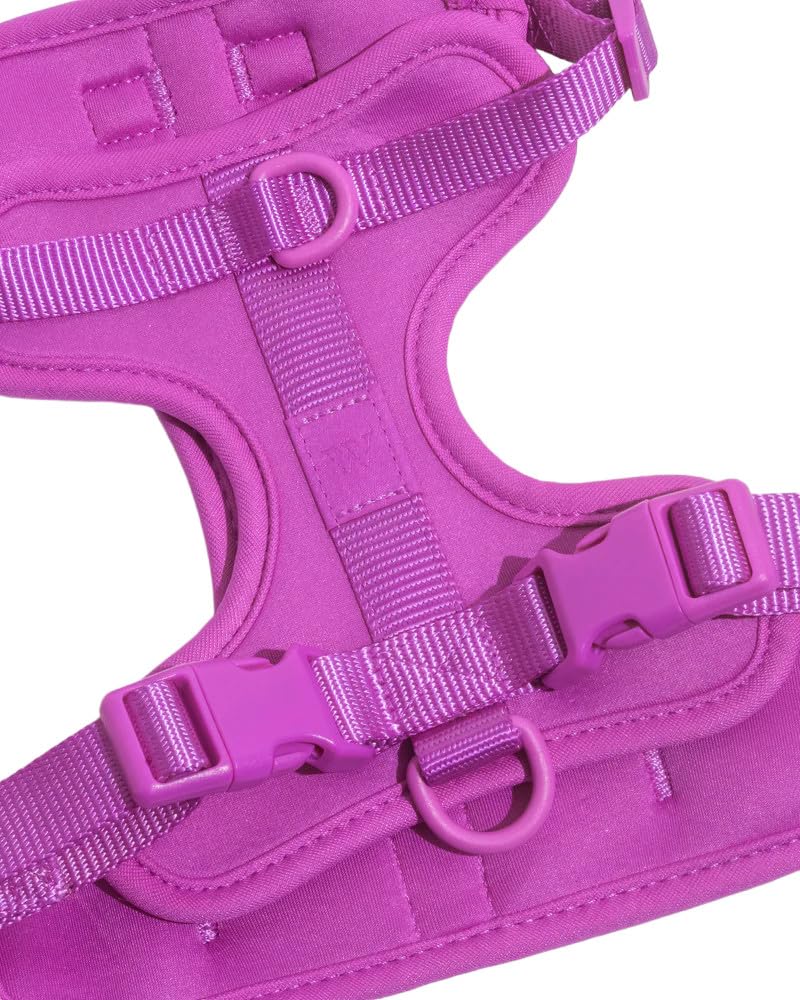 Wild One Dog Harness, No-Pull Pet Harness With 3 Leash Clips, Adjustable Soft Padded Dog Vest, Comfortable, Stretchy (Orchid, Ex