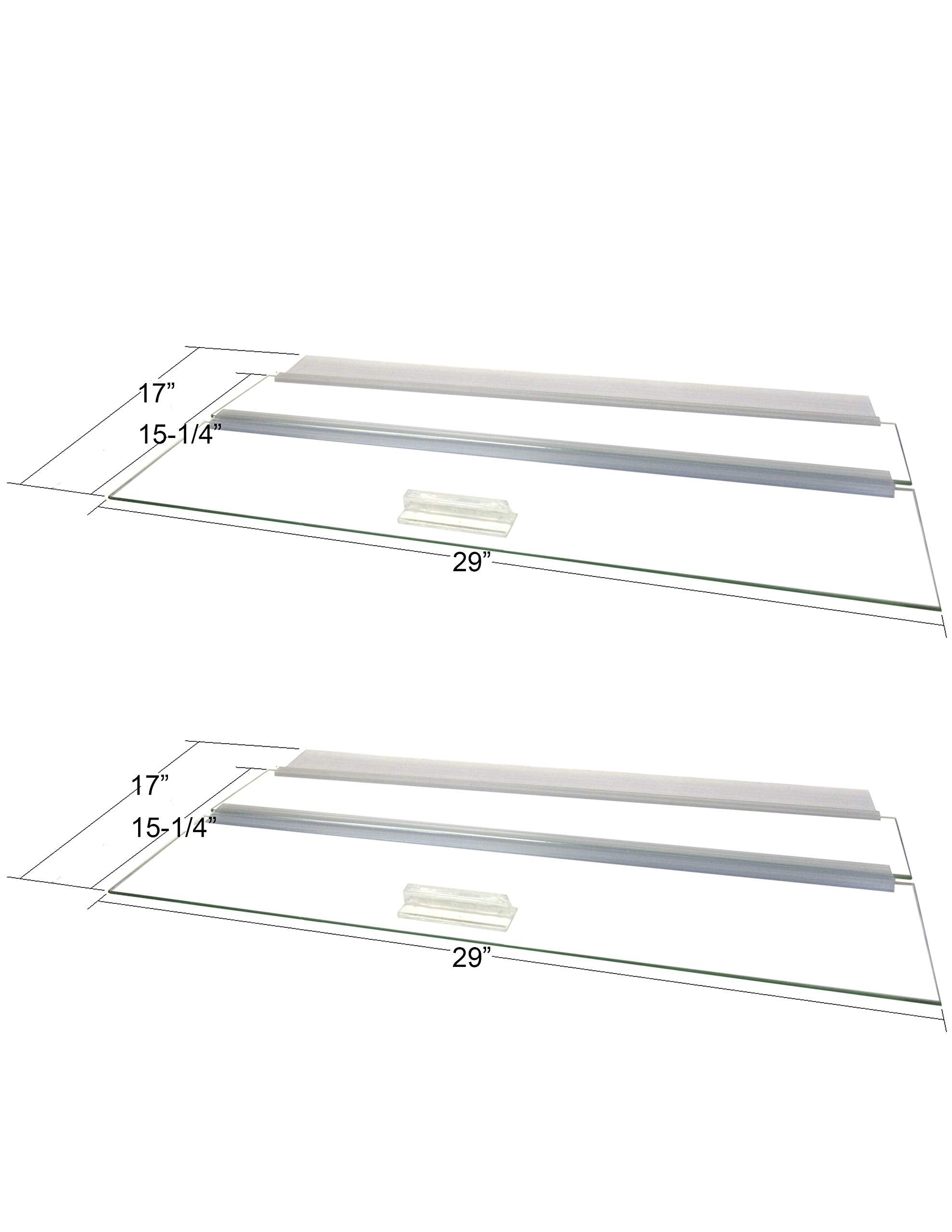 Glass Canopy Set For 85 Gallon Long, 120 Gallon Extra High, And 100 Gallon Aquariums By Aquarium Masters, Am36018, For 60'' Long
