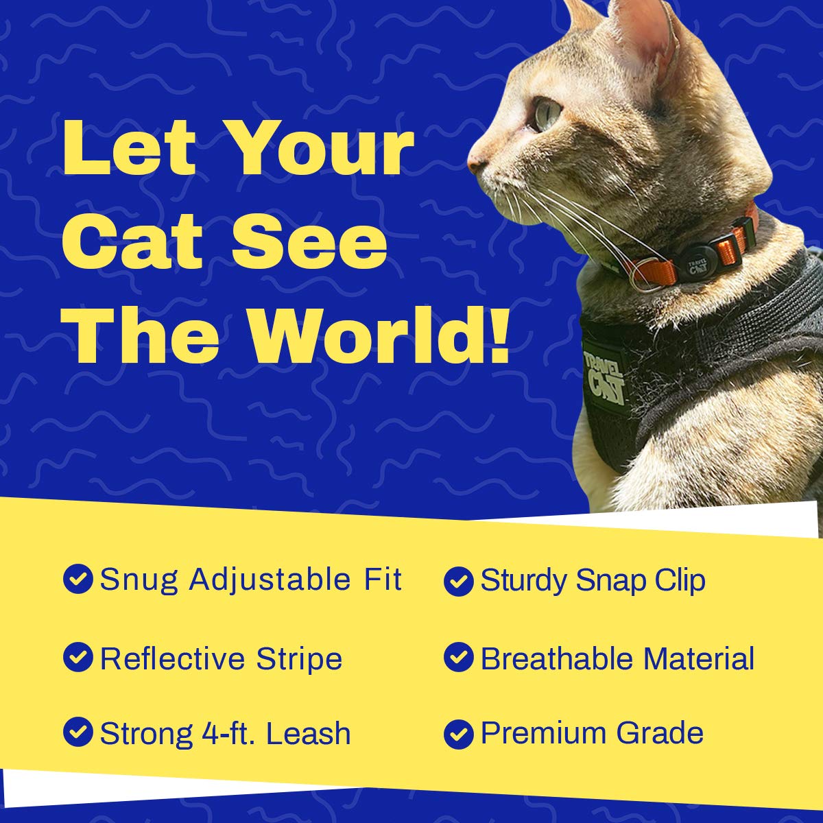 Travel Cat Harness And Leash Set - Adjustable Comfort Fit Mesh Vest Harnesses With Reflective Strap - Snug Fit Harness For Cats, Kitten For Outdoor Walking, Red, Medium (Chest 15-17.3 Inch)