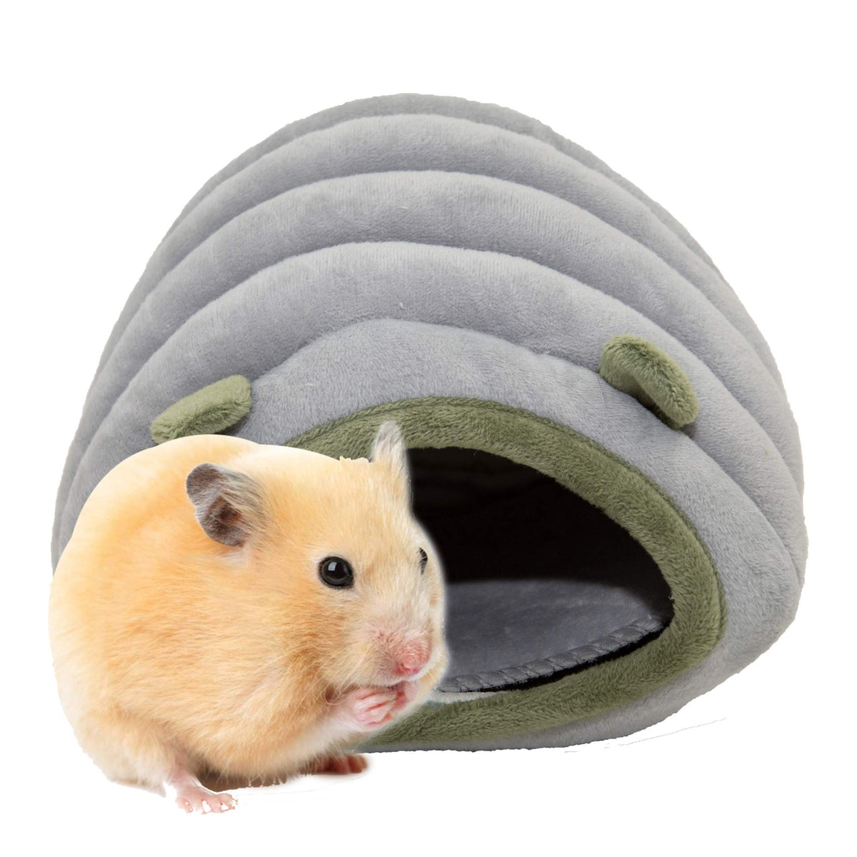 Hlmoptimo Guinea Pig Hideout Guinea Pig Cave Beds Guinea Pig Cozy Hideout For Chinchilla Ferrets Hedghog (Grey, Caterpillar)