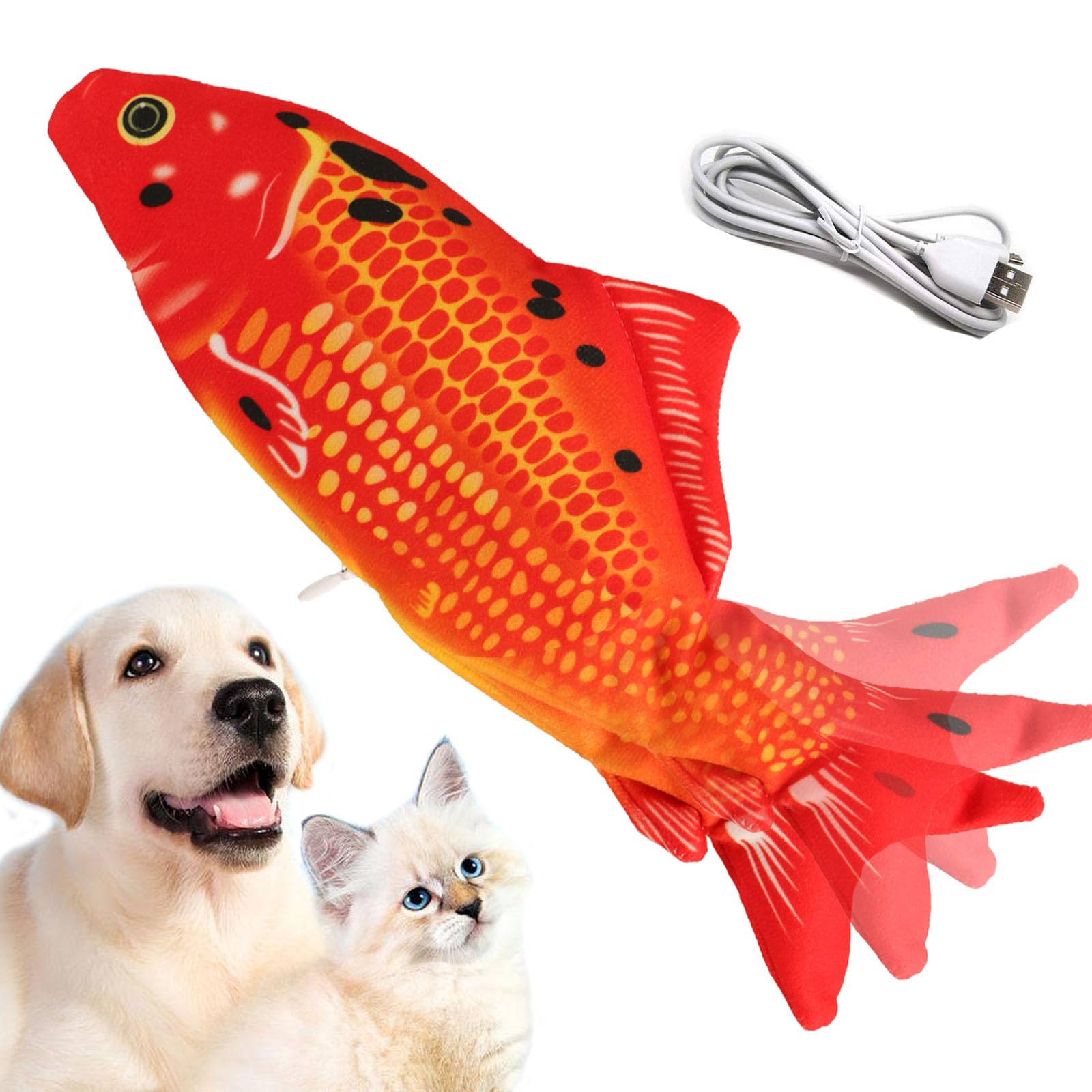 Vaiziq Flopping Fish Electric Moving Dog Fish Cat Toy - Interactive Pet Toys For Dog Exercise, Reducing Stress For Cats And Smal