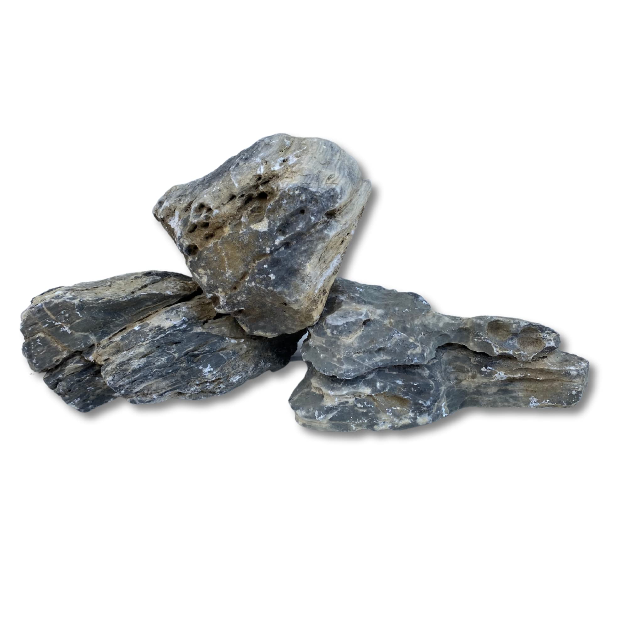 Premium Aquascaping Rocks for Freshwater and Planted Aquariums - Seiryu Stone - 10 lbs